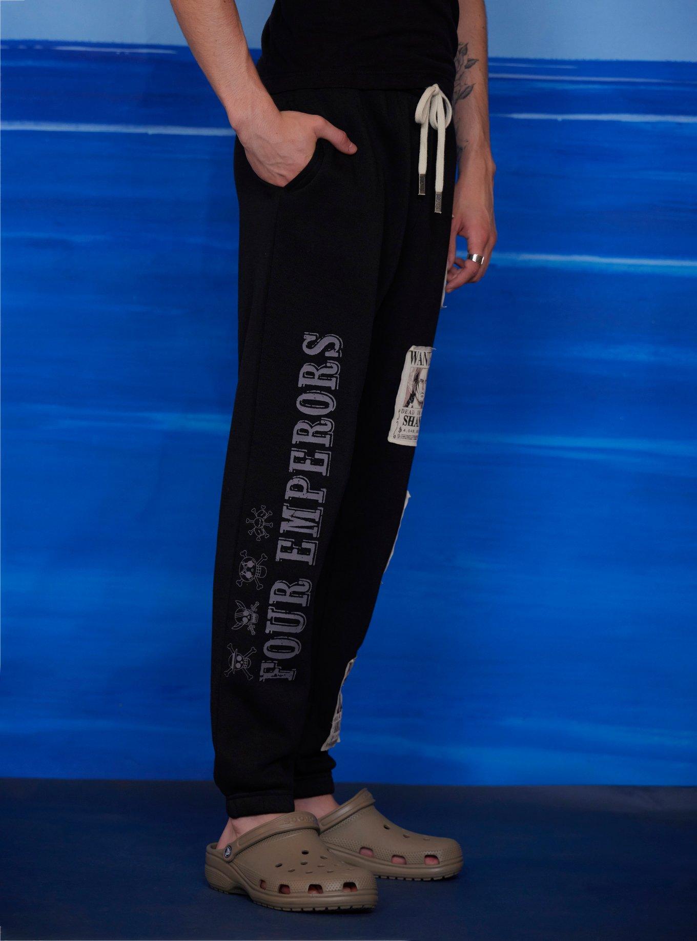 One Piece Yonko Wanted Poster Jogger Sweatpants, BLACK, alternate