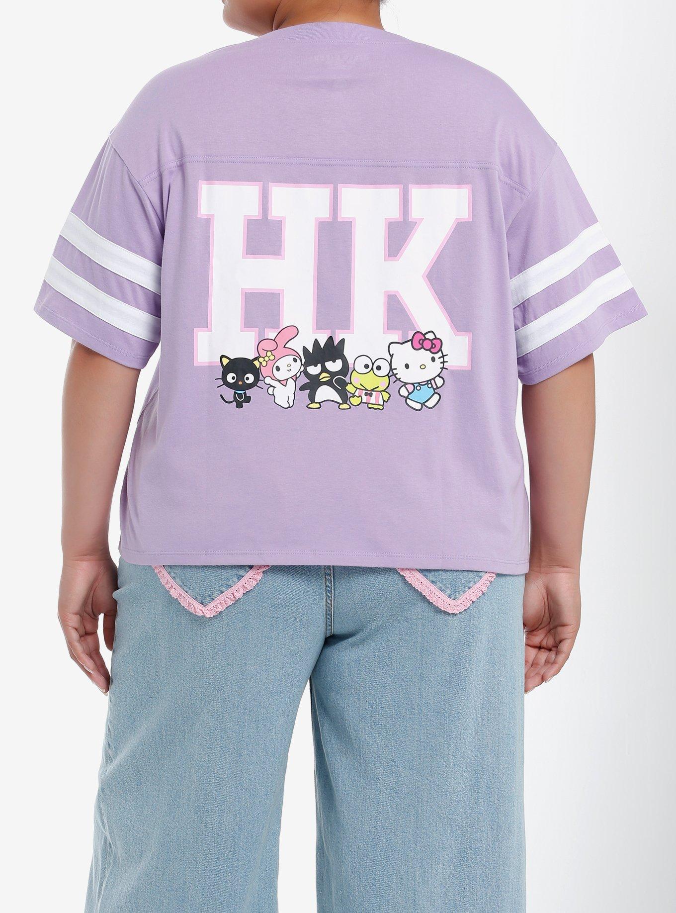 Hello Kitty And Friends Crest Varsity Stripe Girls T-Shirt Plus Size, MULTI, alternate