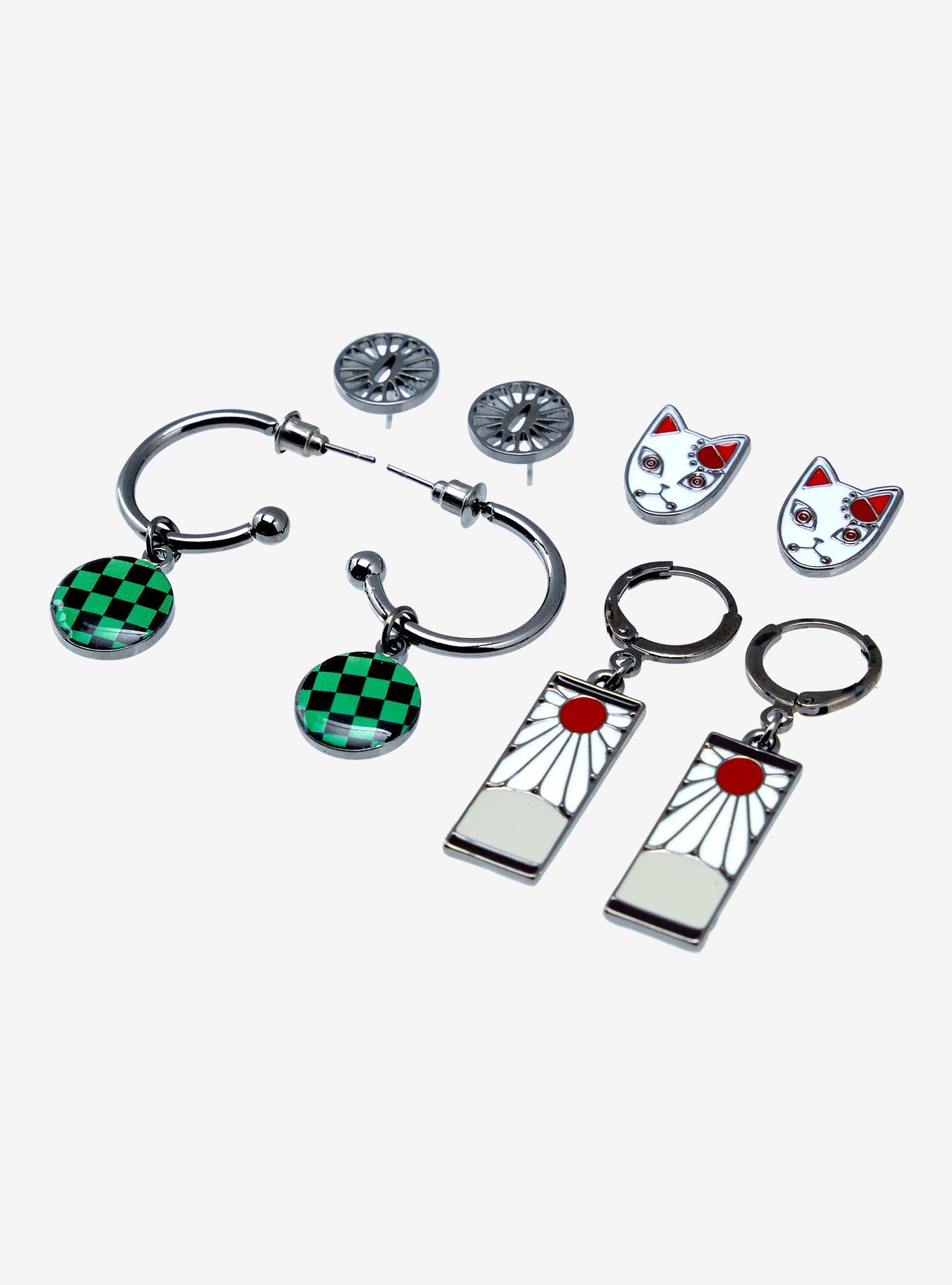 Demon Slayer: Kimetsu No Yaiba Tanjiro Earring Set, , alternate