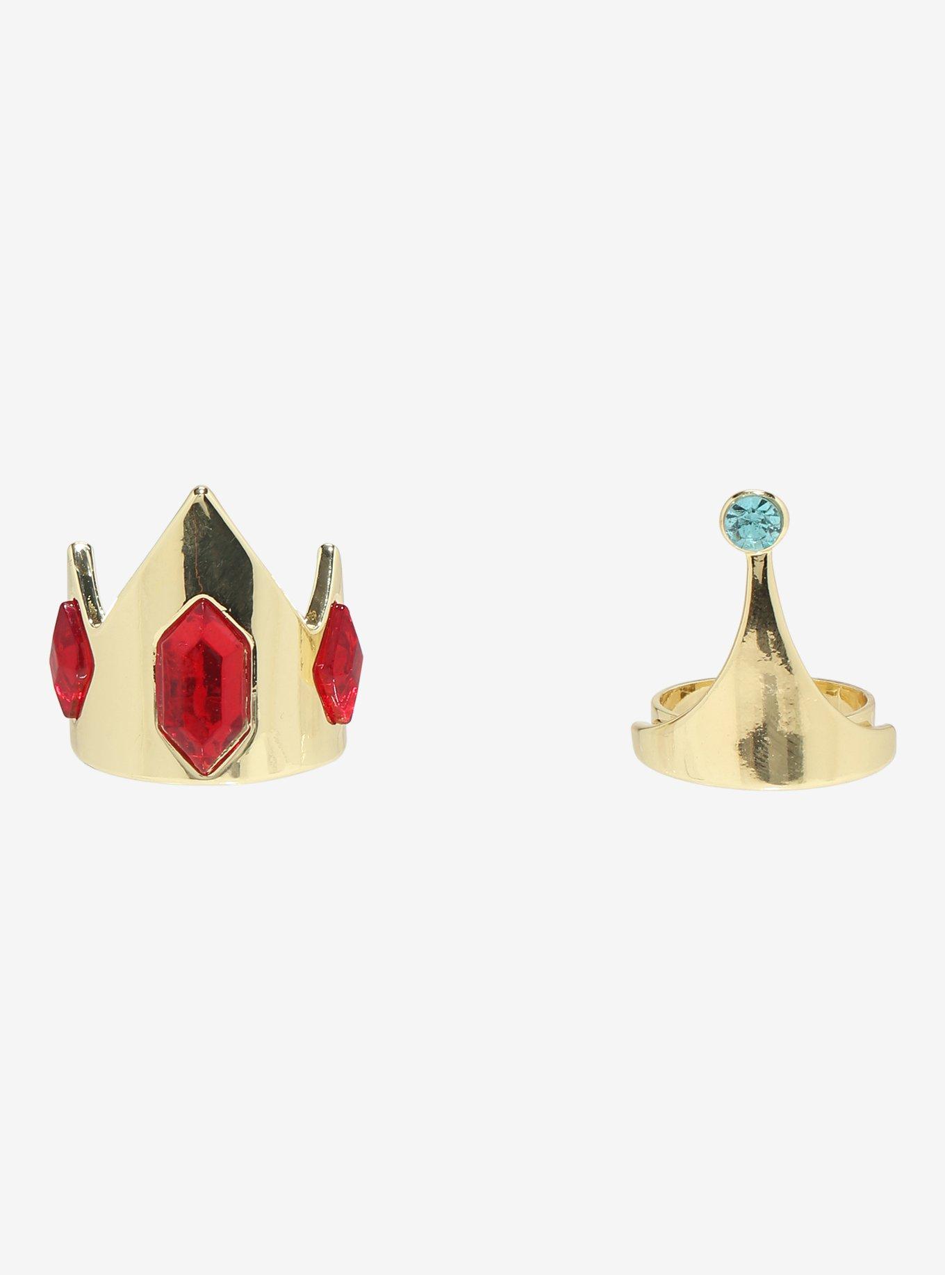 Adventure Time Ice King & Princess Bubblegum Ring Set, , hi-res