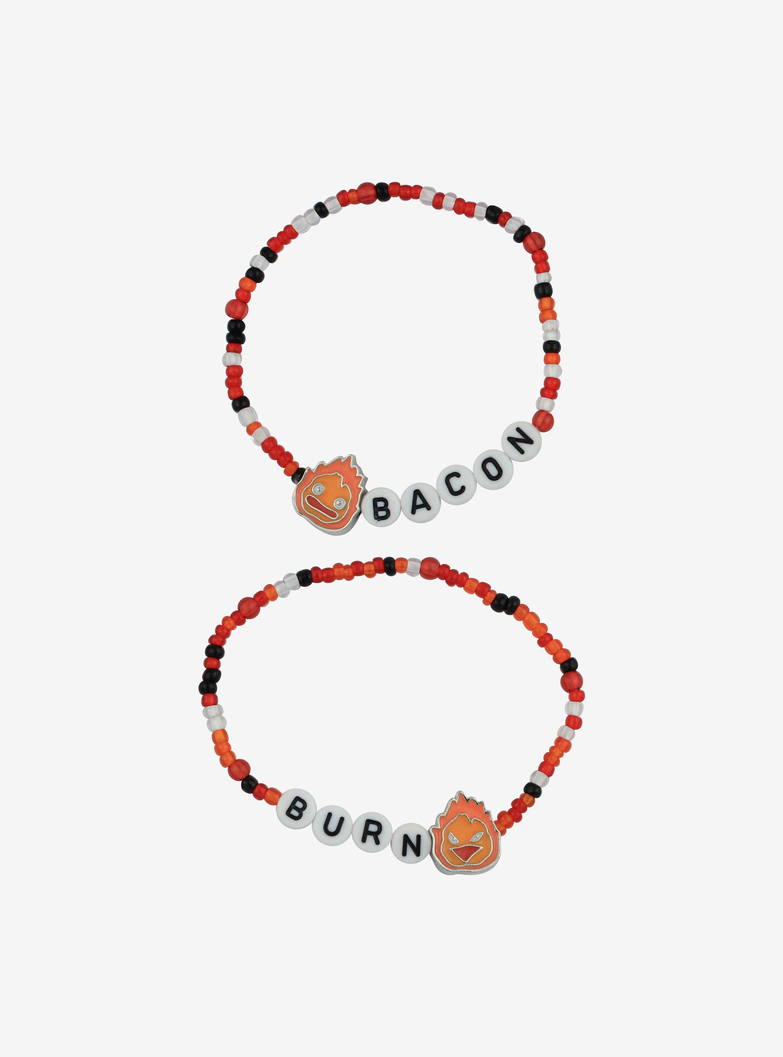 Studio Ghibli® Howl's Moving Castle Calcifer Best Friend Bead Bracelet Set, , hi-res