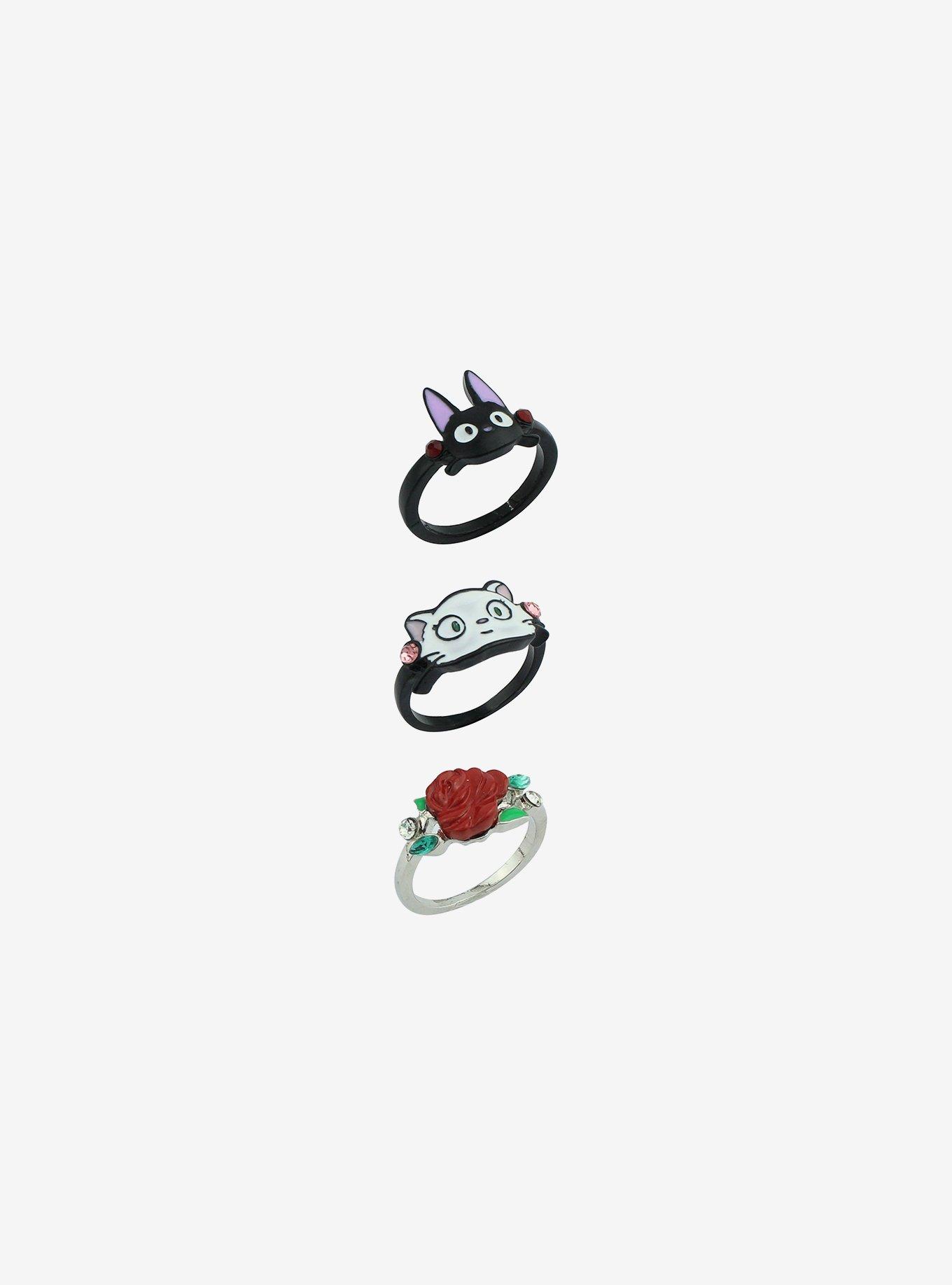 Studio Ghibli® Kiki's Delivery Service Jiji & Lily Ring Set, , hi-res