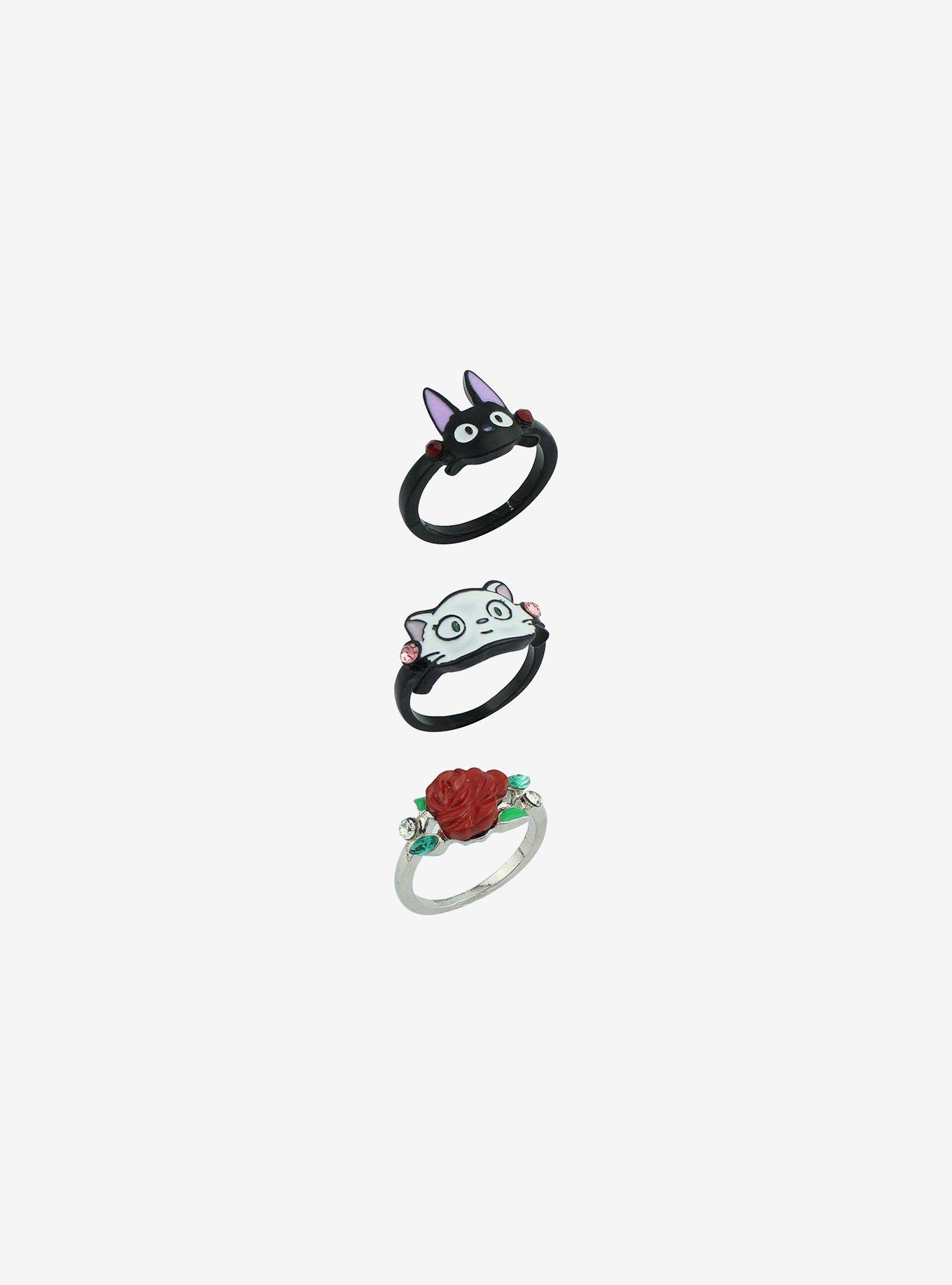Studio Ghibli&reg; Kiki's Delivery Service Jiji & Lily Ring Set, , hi-res