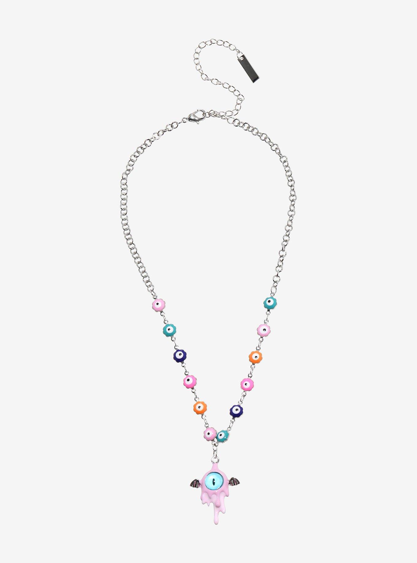 Sweet Society Dripping Eye Creature Necklace, , hi-res