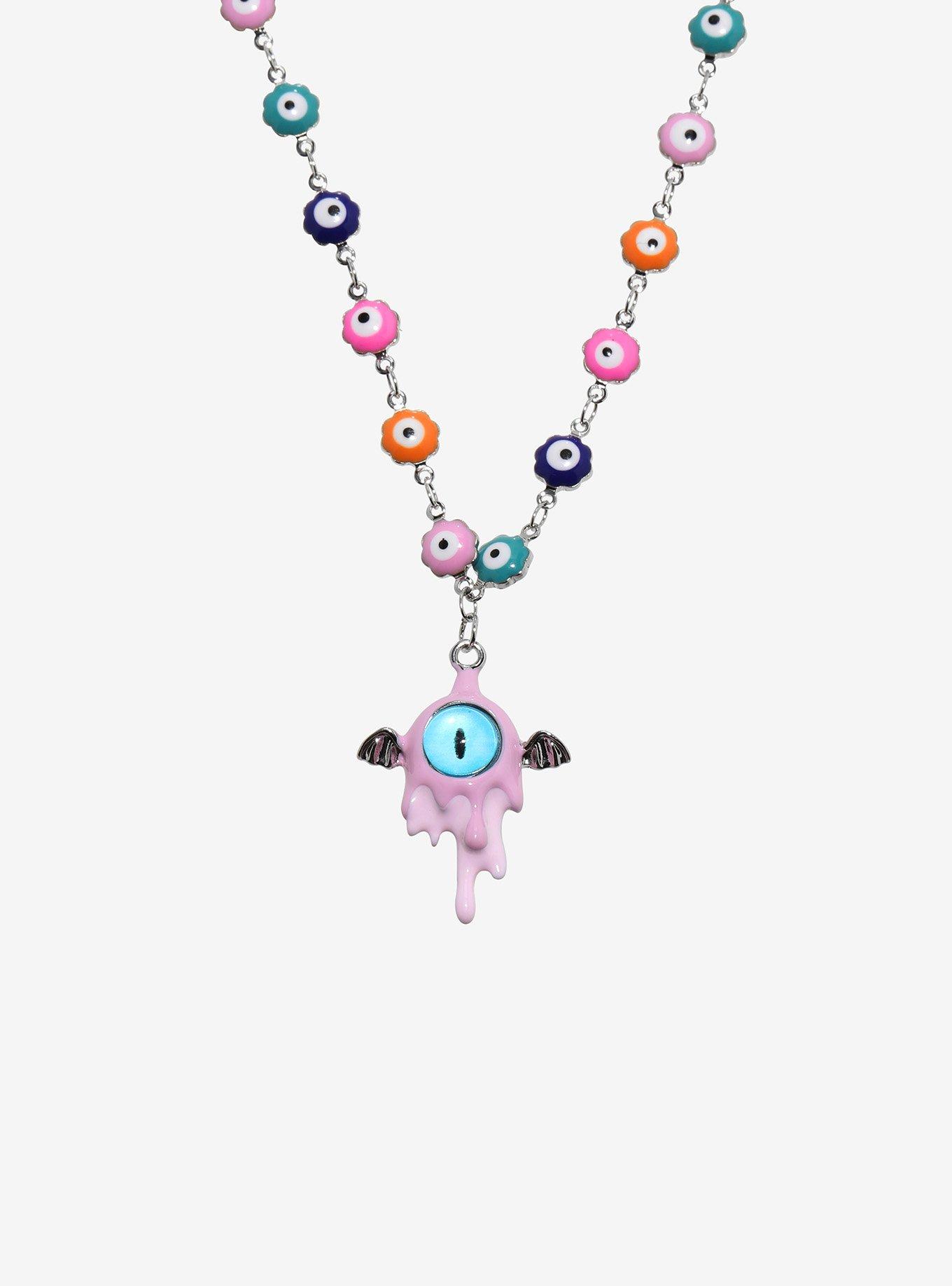 Sweet Society Dripping Eye Creature Necklace, , alternate