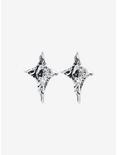 Social Collision Metallic Star Oversized Stud Earrings, , alternate