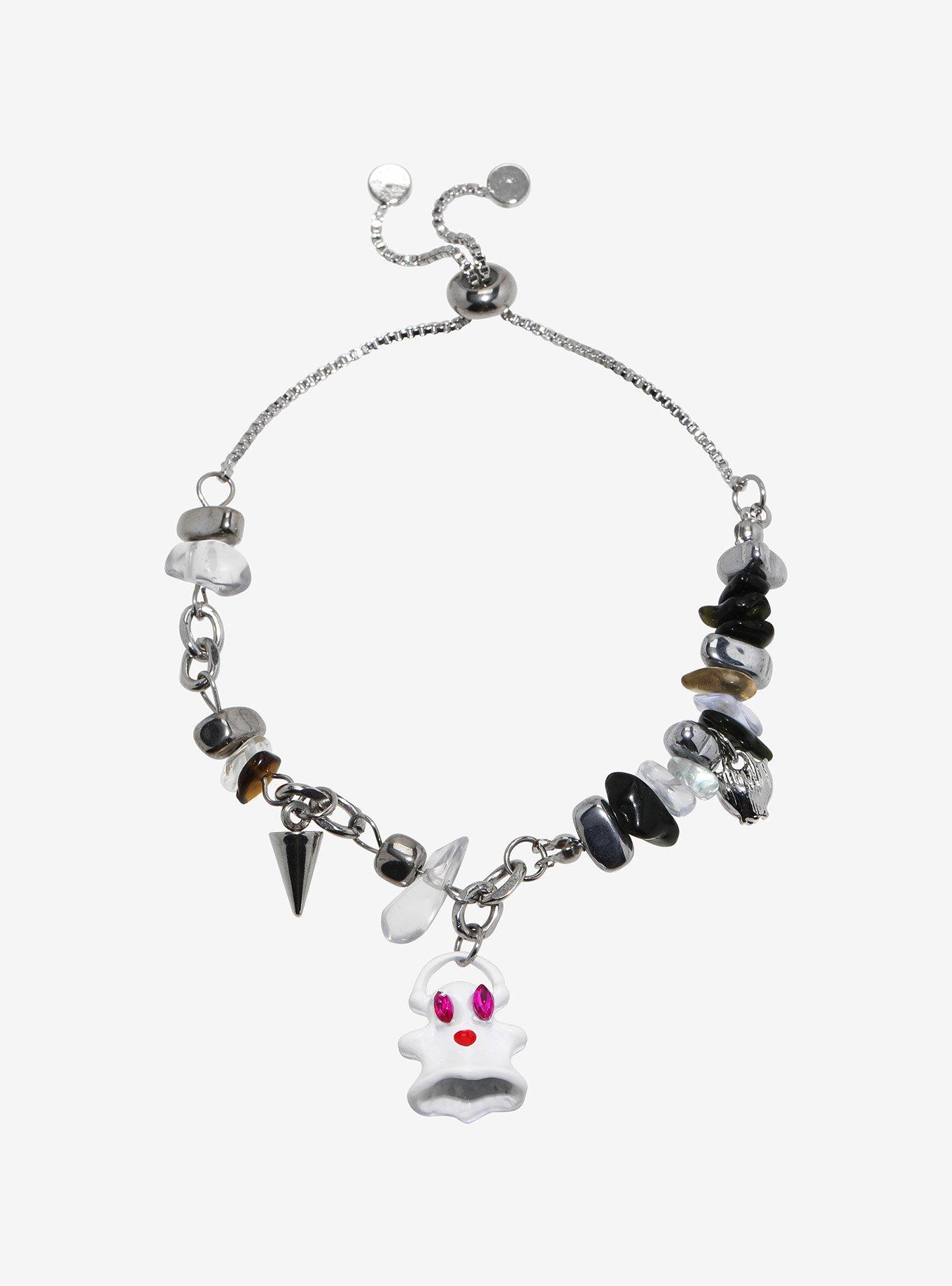 Thorn & Fable Dark Stone Ghost Chain Bracelet, , hi-res