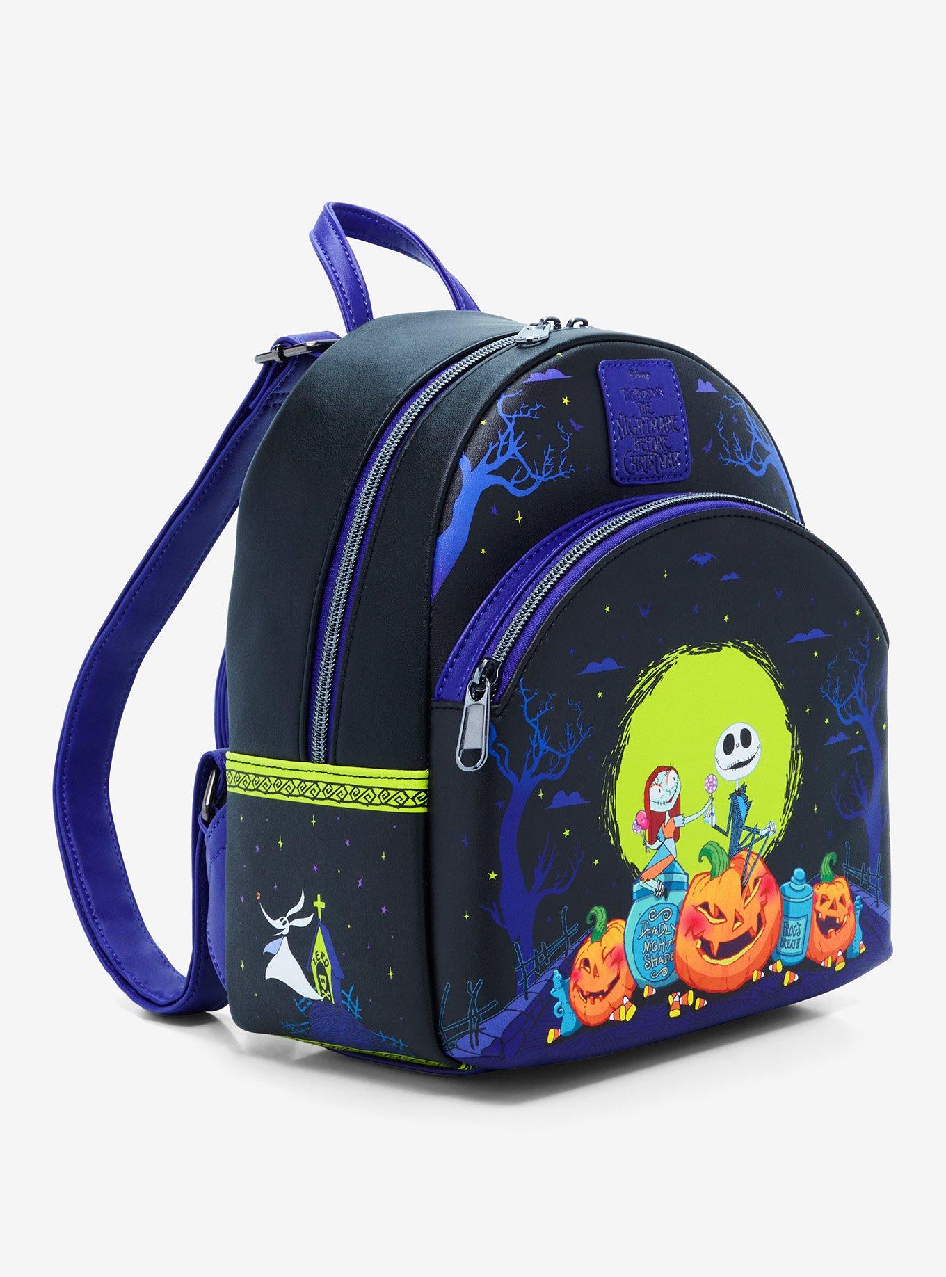 Loungefly The Nightmare Before Christmas Jack & Sally Pumpkins Mini Backpack, , alternate