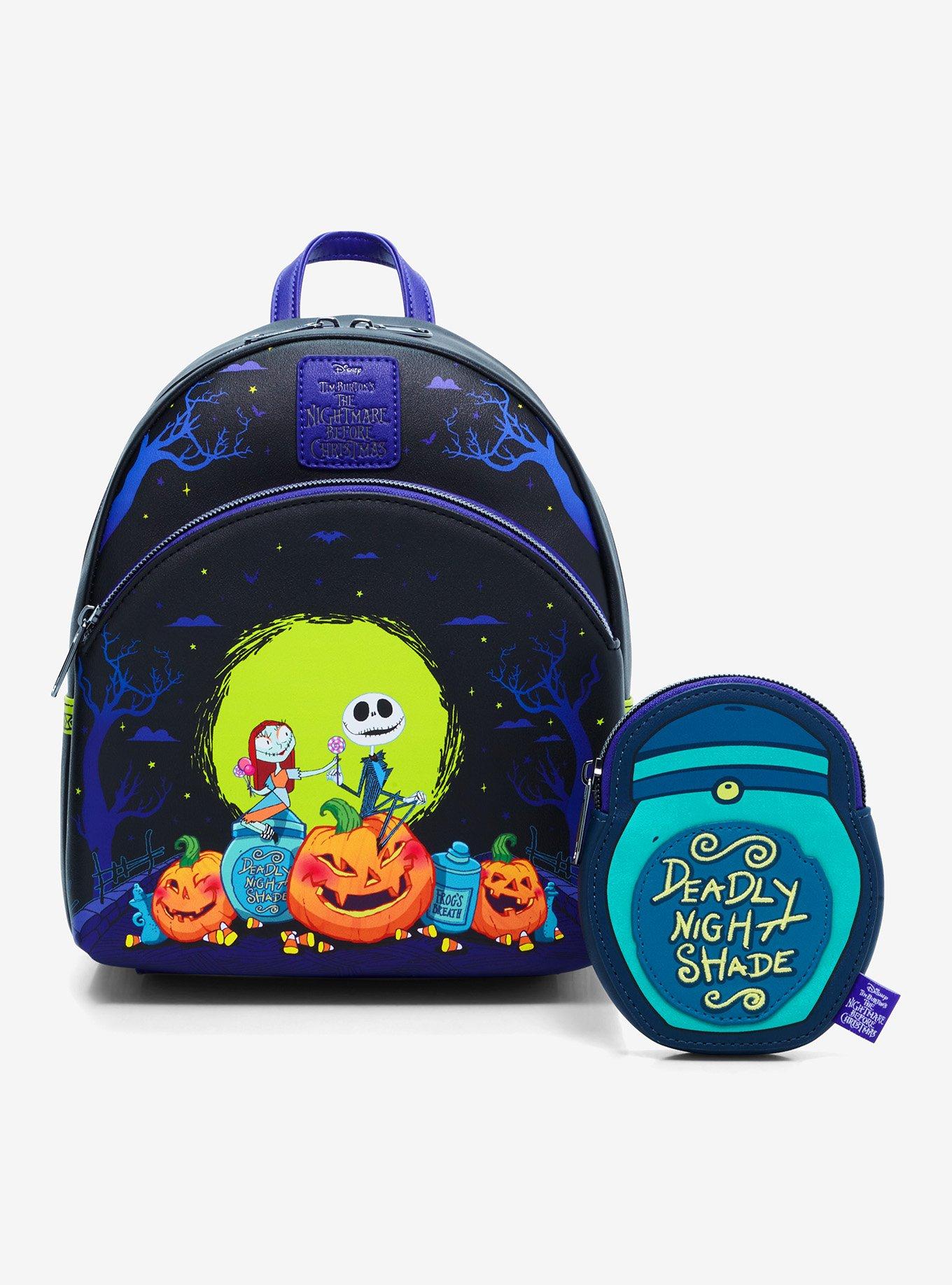 Loungefly The Nightmare Before Christmas Jack & Sally Pumpkins Mini Backpack, , alternate