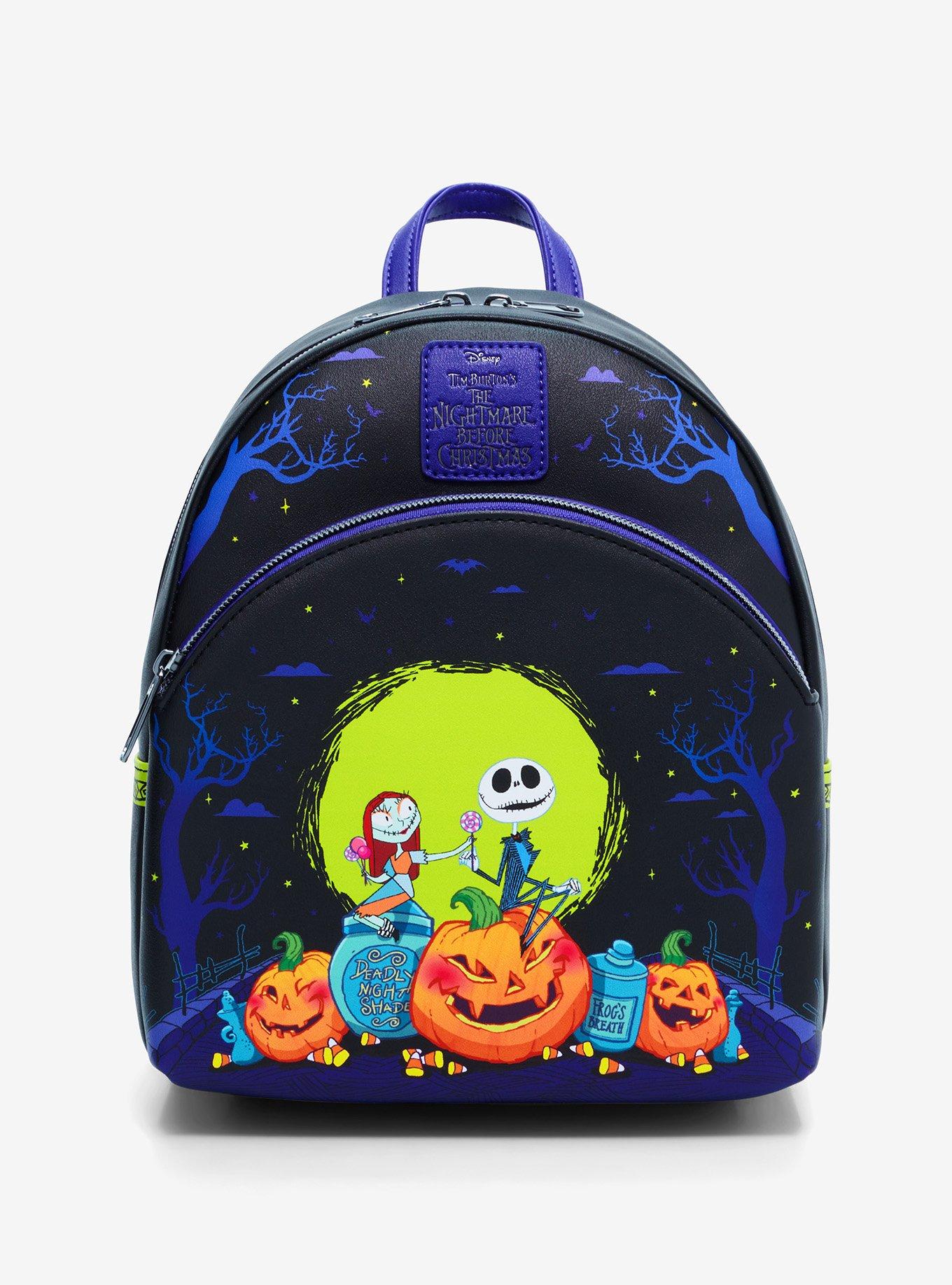 Shop Loungefly The Nightmare Before Christmas Jack & Sally Pumpkins Mini Backpack