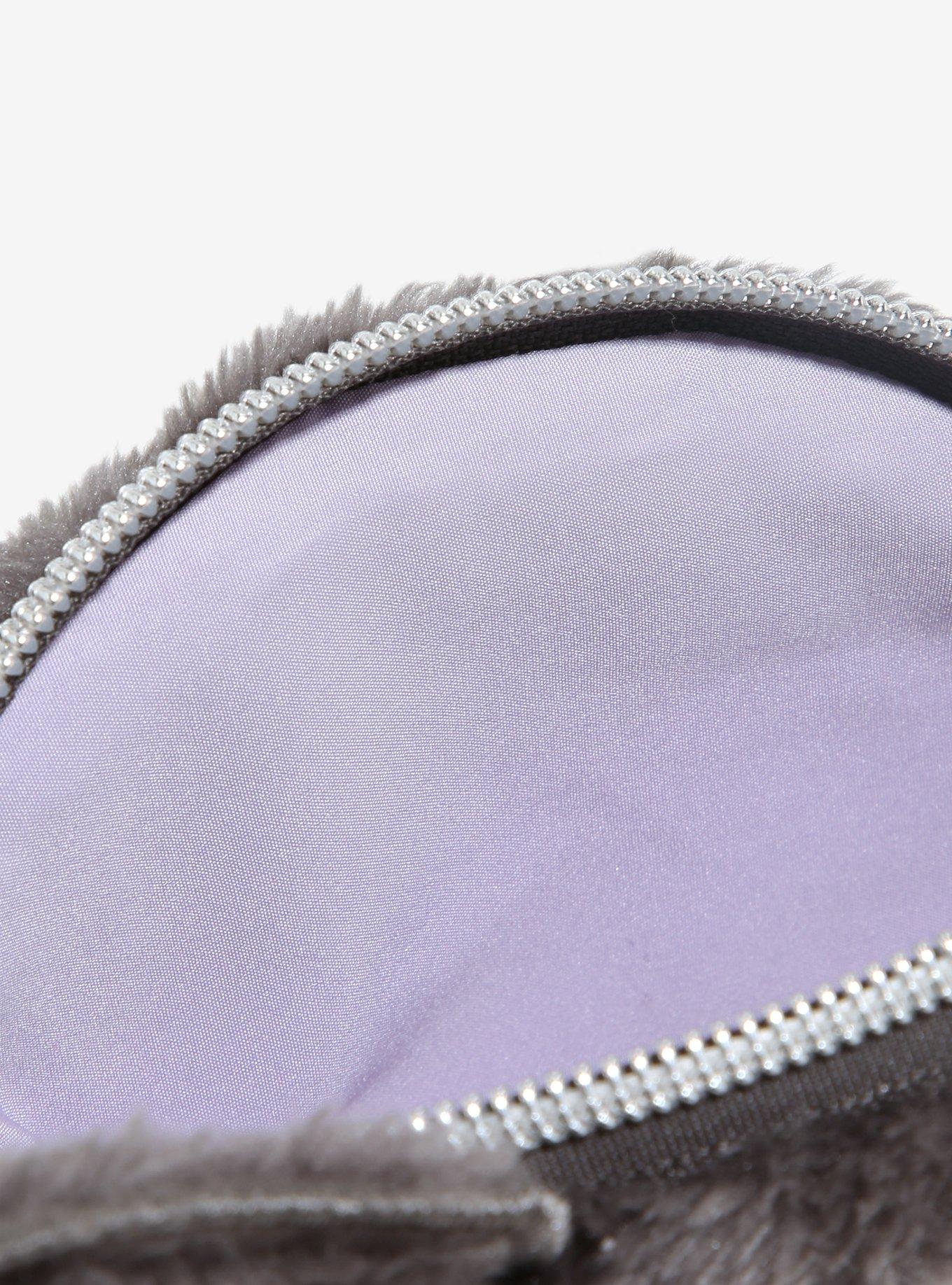 Loungefly Kuromi Face Fuzzy Figural Coin Purse, , alternate