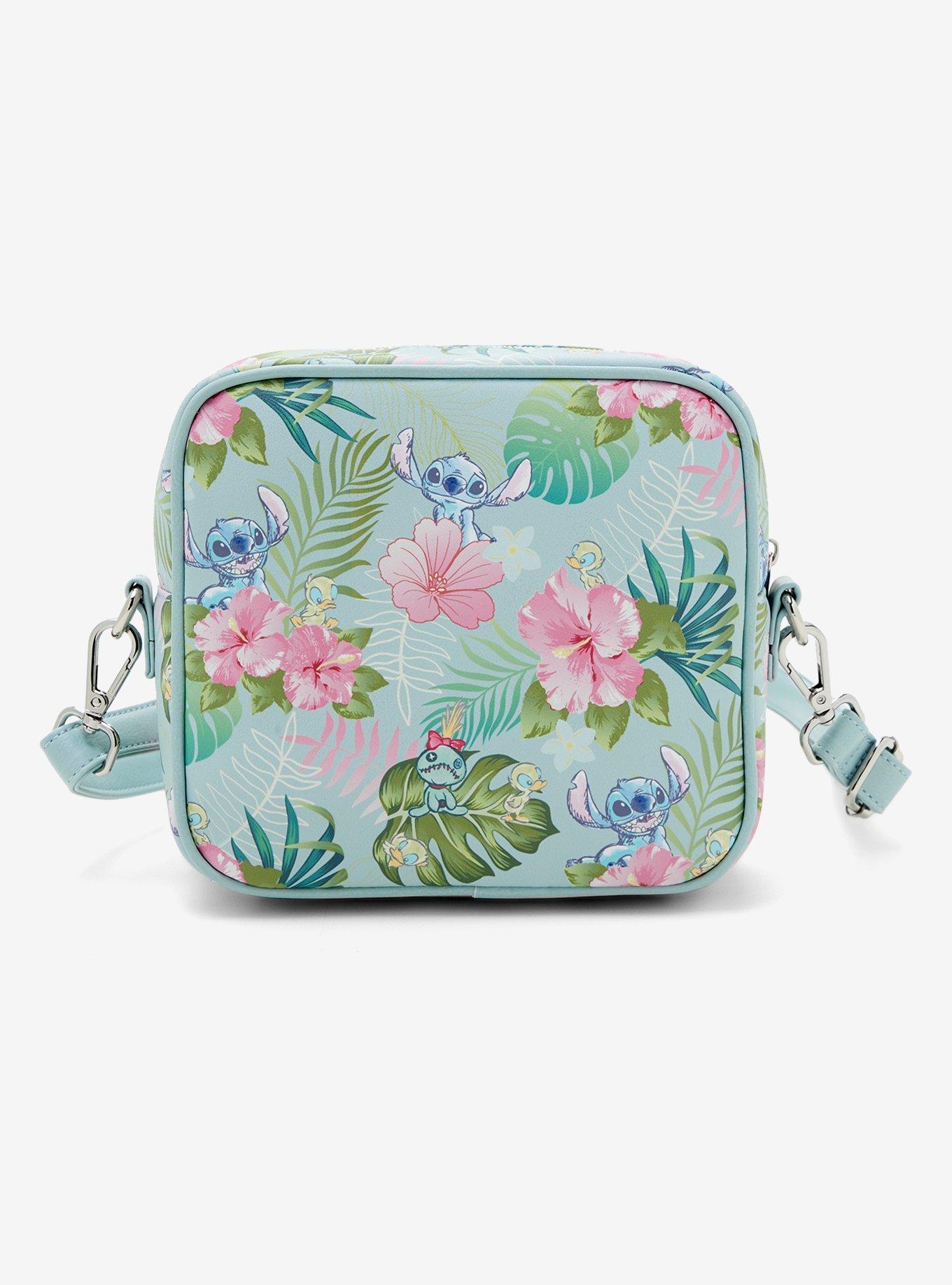 Loungefly Disney Stitch Duck Flower Square Crossbody Bag