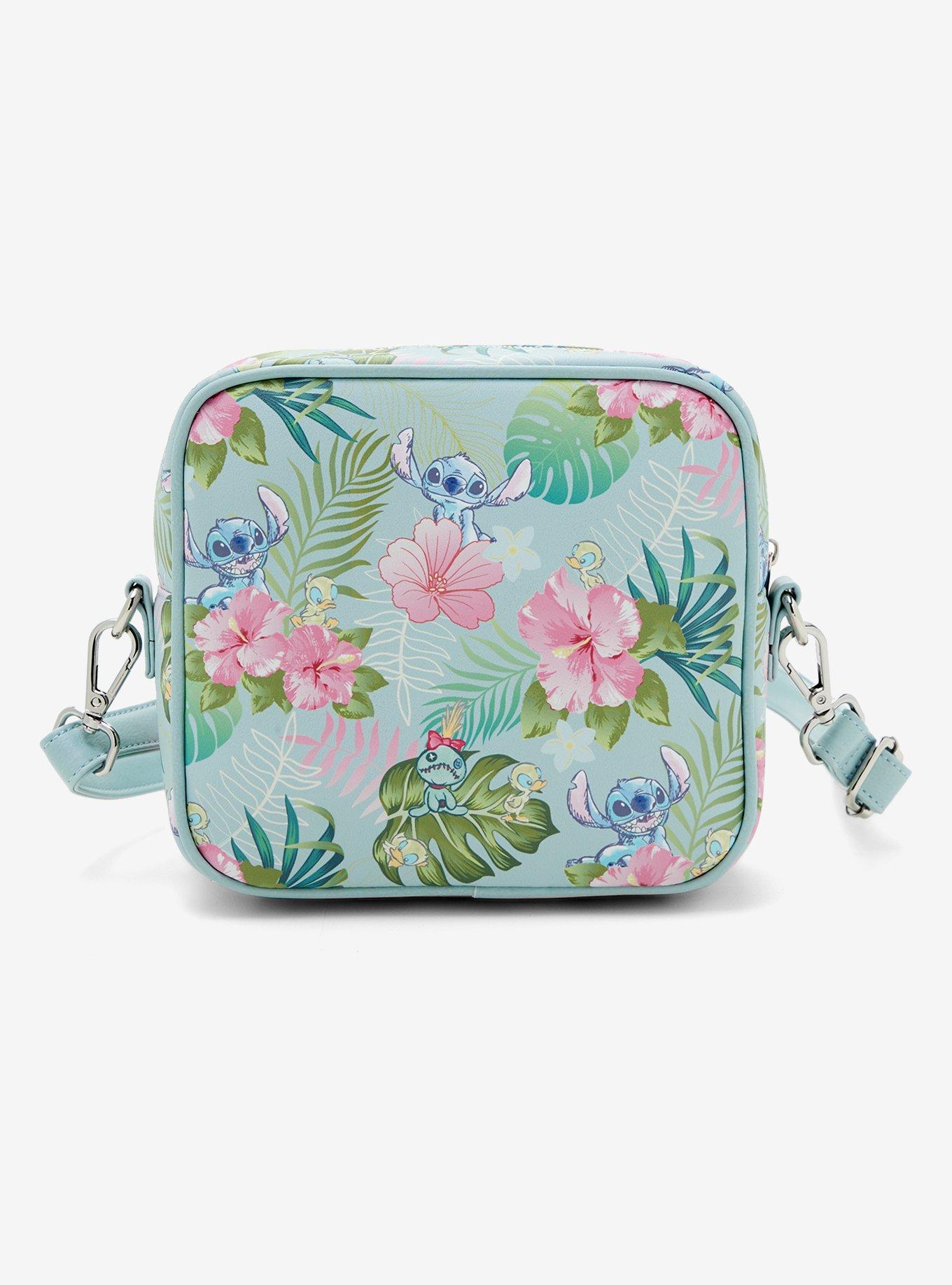 Loungefly Disney Stitch Duck Flower Square Crossbody Bag, , alternate