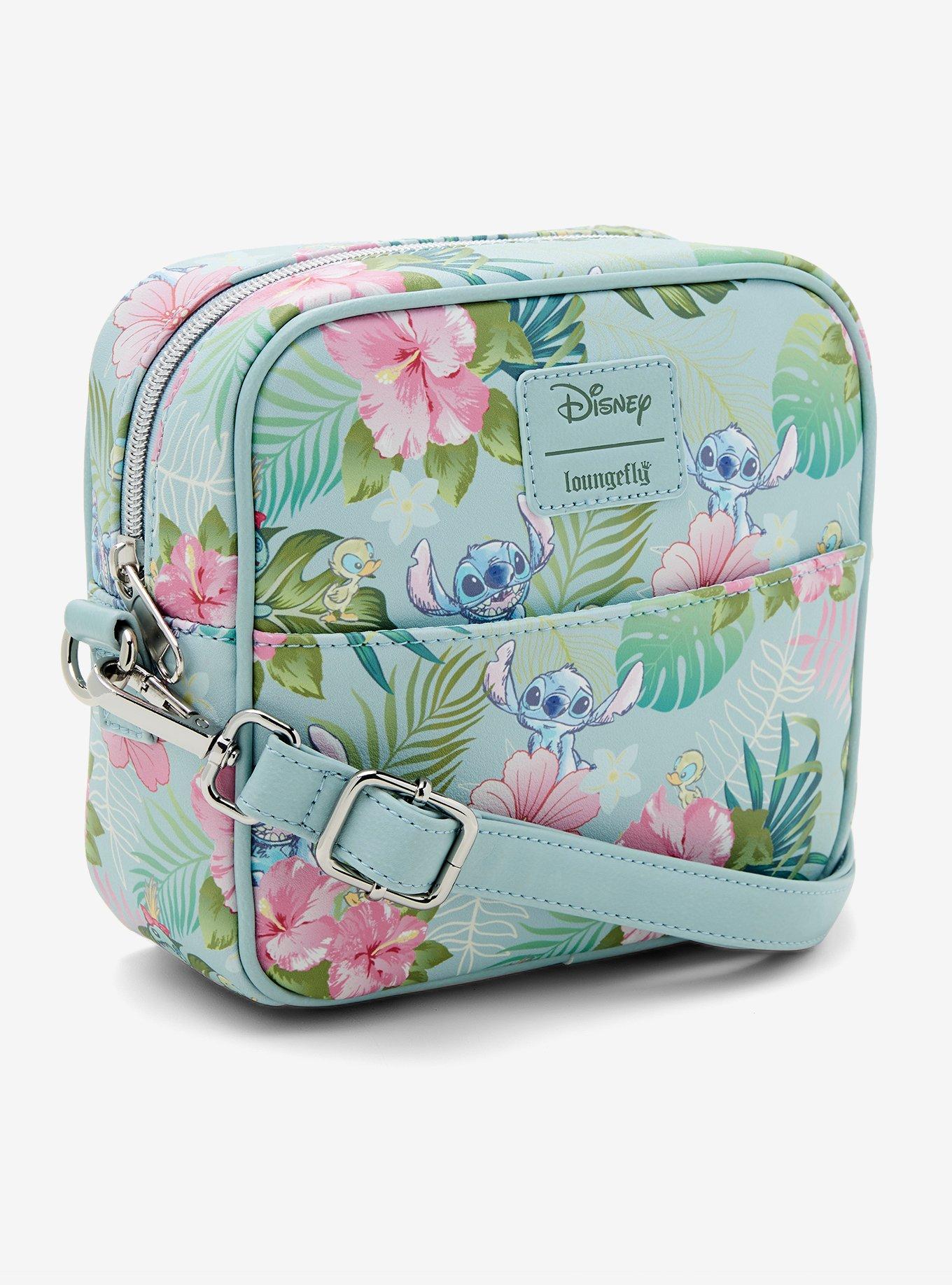 Loungefly Disney Stitch Duck Flower Square Crossbody Bag, , alternate