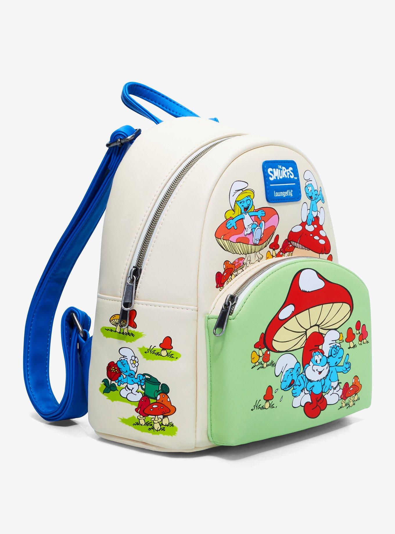 Loungefly The Smurfs Mushrooms Mini Backpack, , alternate