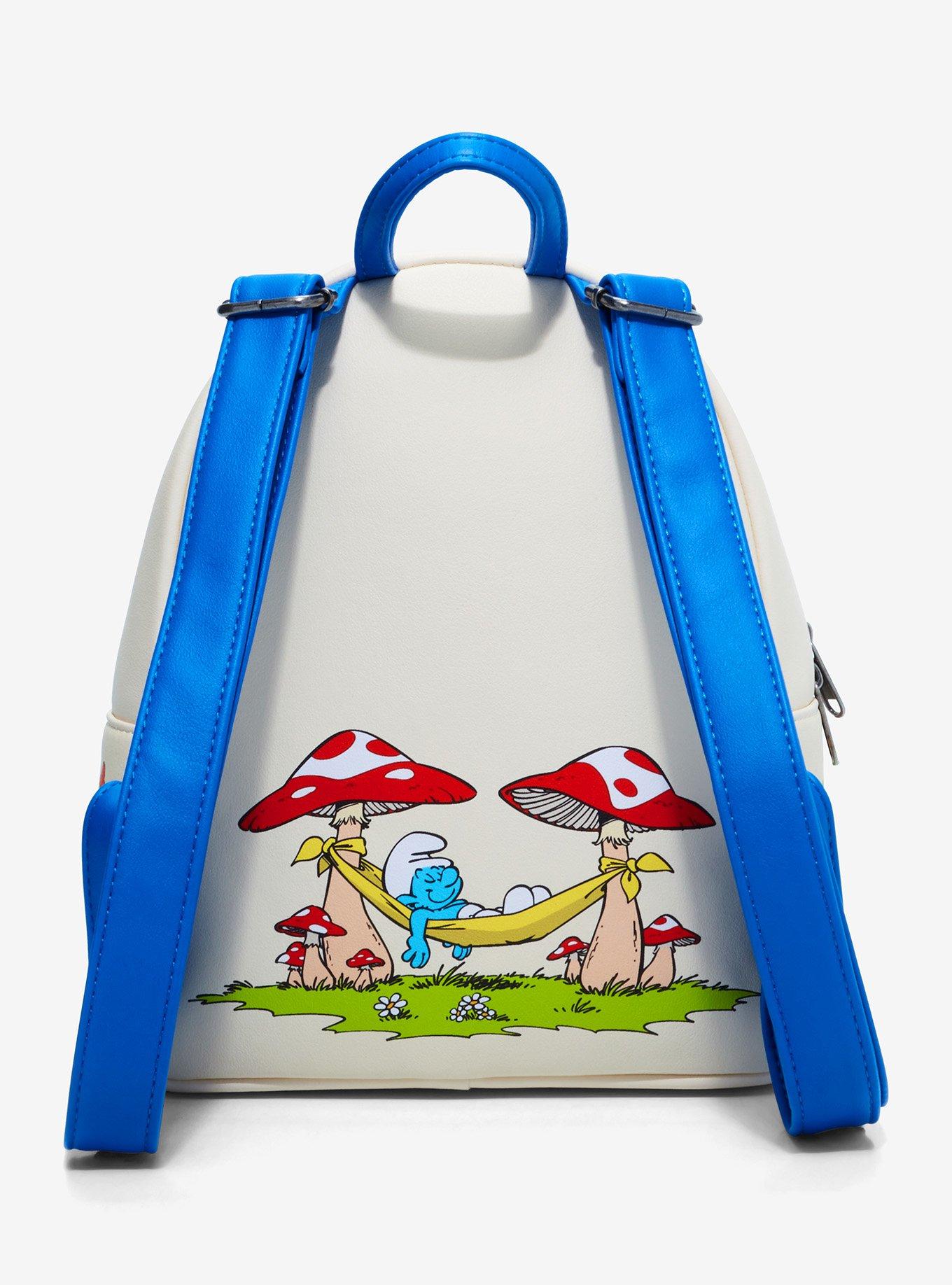 Loungefly The Smurfs Mushrooms Mini Backpack