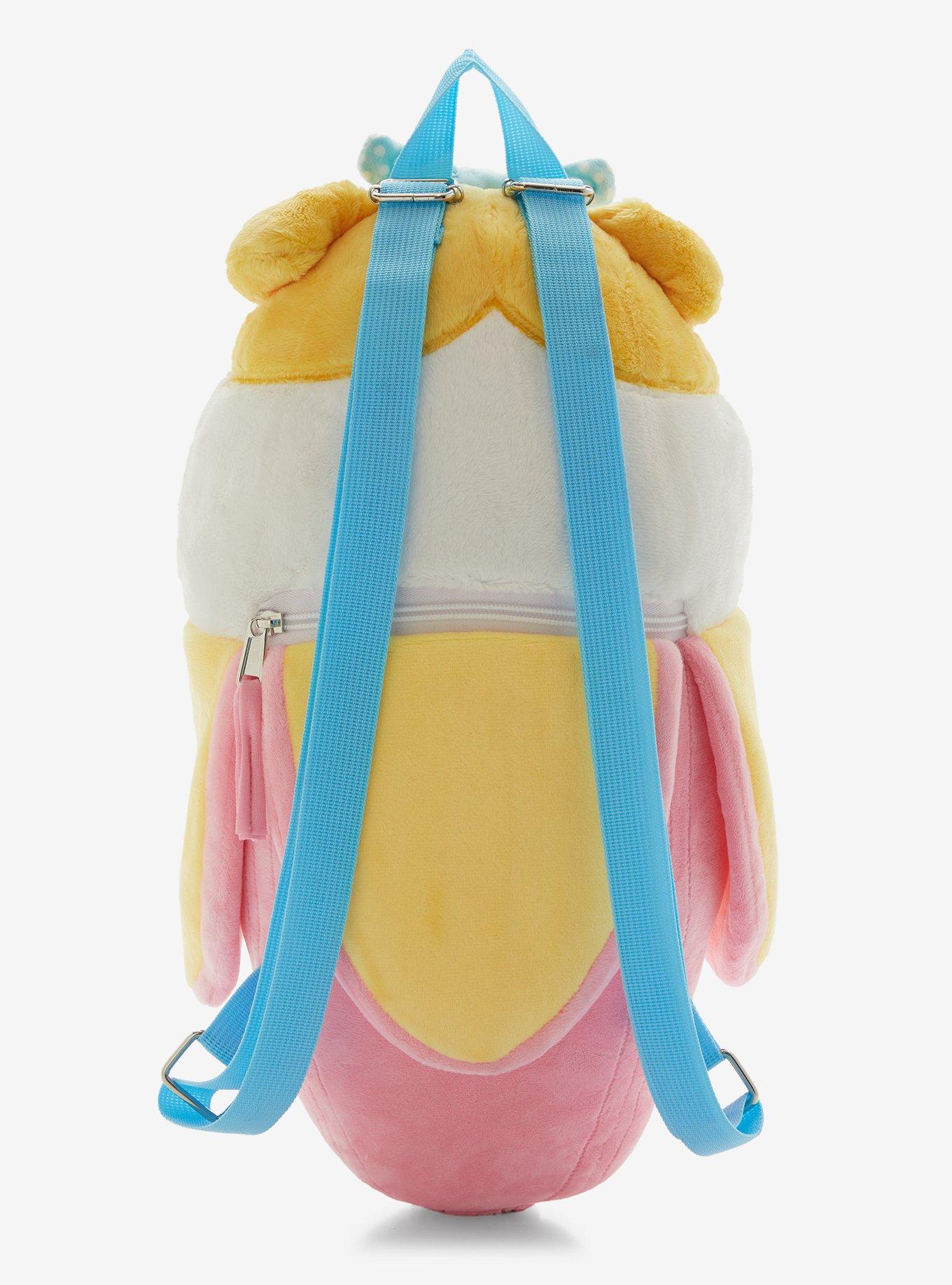 Bananya With Bow Plush Backpack, , alternate