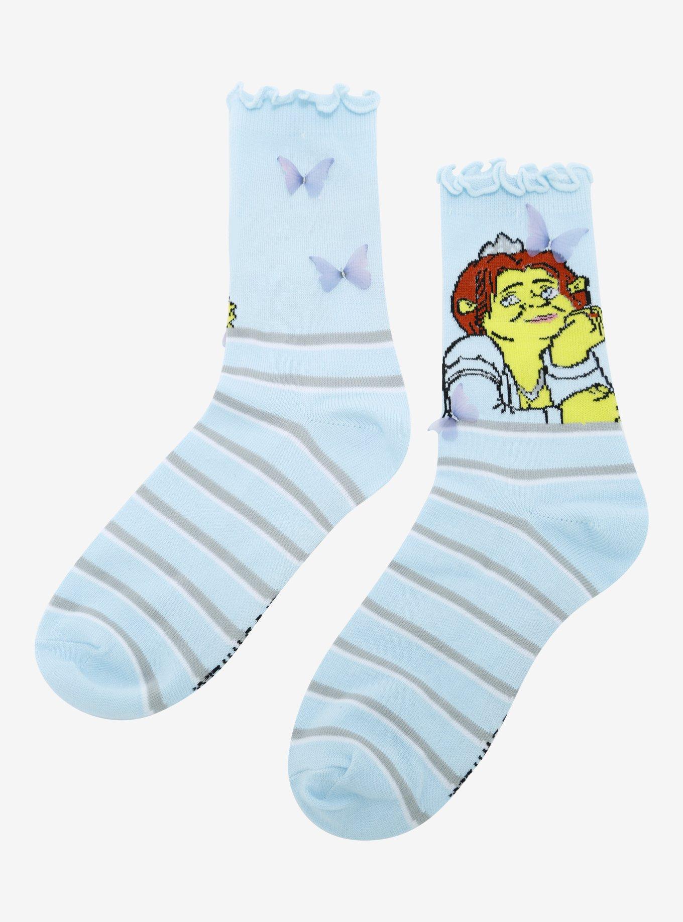Shrek Fiona Butterfly Crew Socks, , alternate