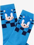 Sonic The Hedgehog Fuzzy Face Crew Socks, , alternate