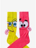 SpongeBob SquarePants Duo Tongue Mismatched Crew Socks, , alternate