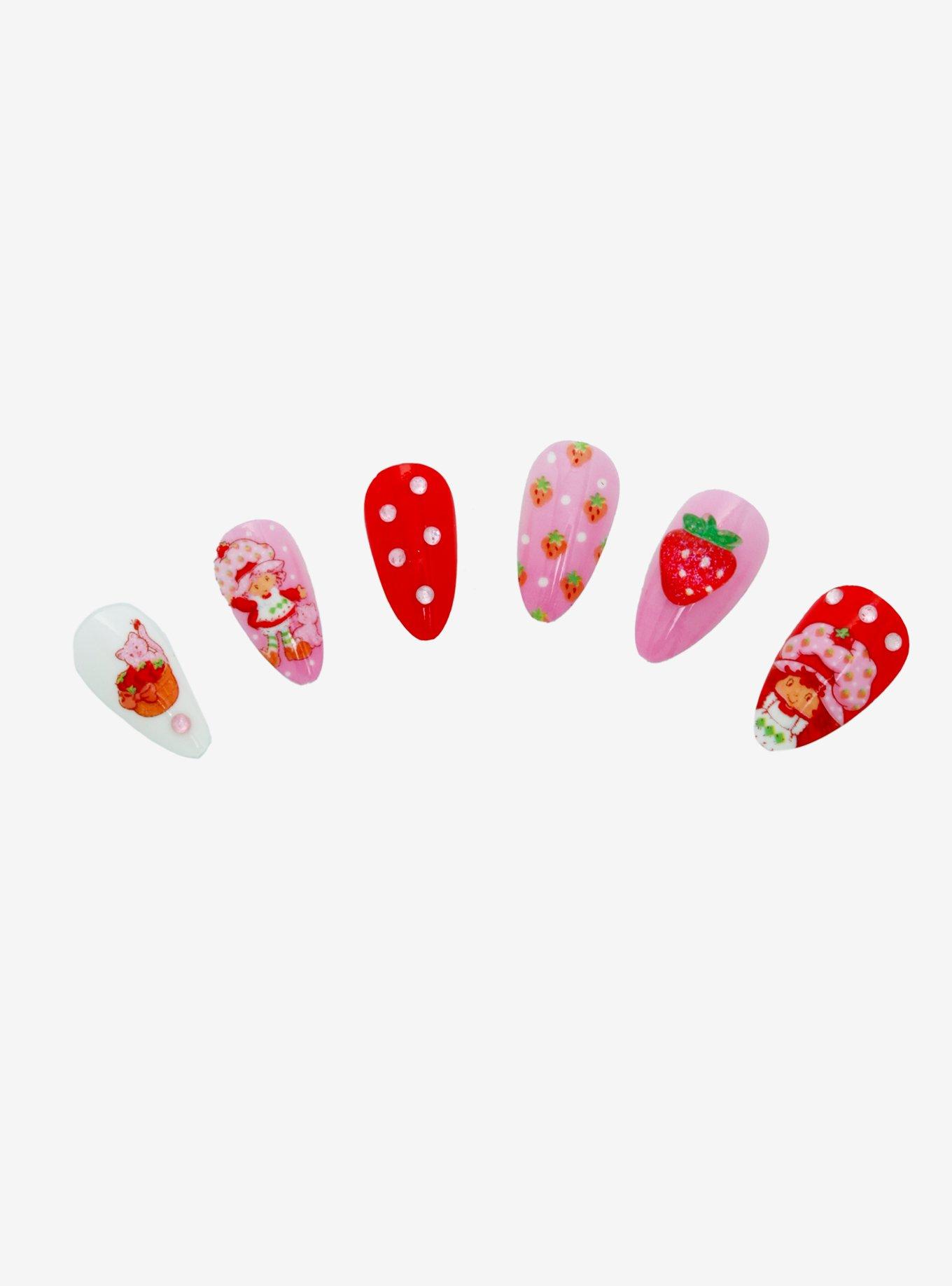 Strawberry Shortcake Faux Nail Set, , hi-res