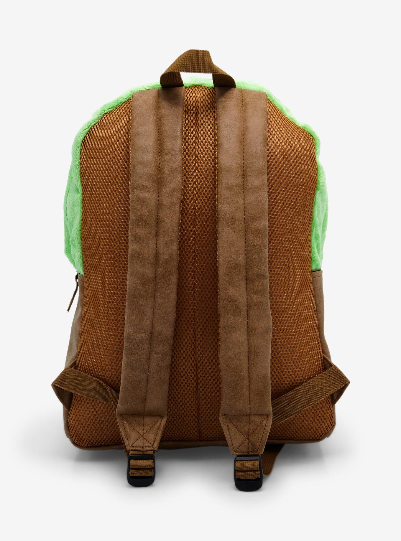 Frog Mushroom Fuzzy Figural Backpack, , alternate