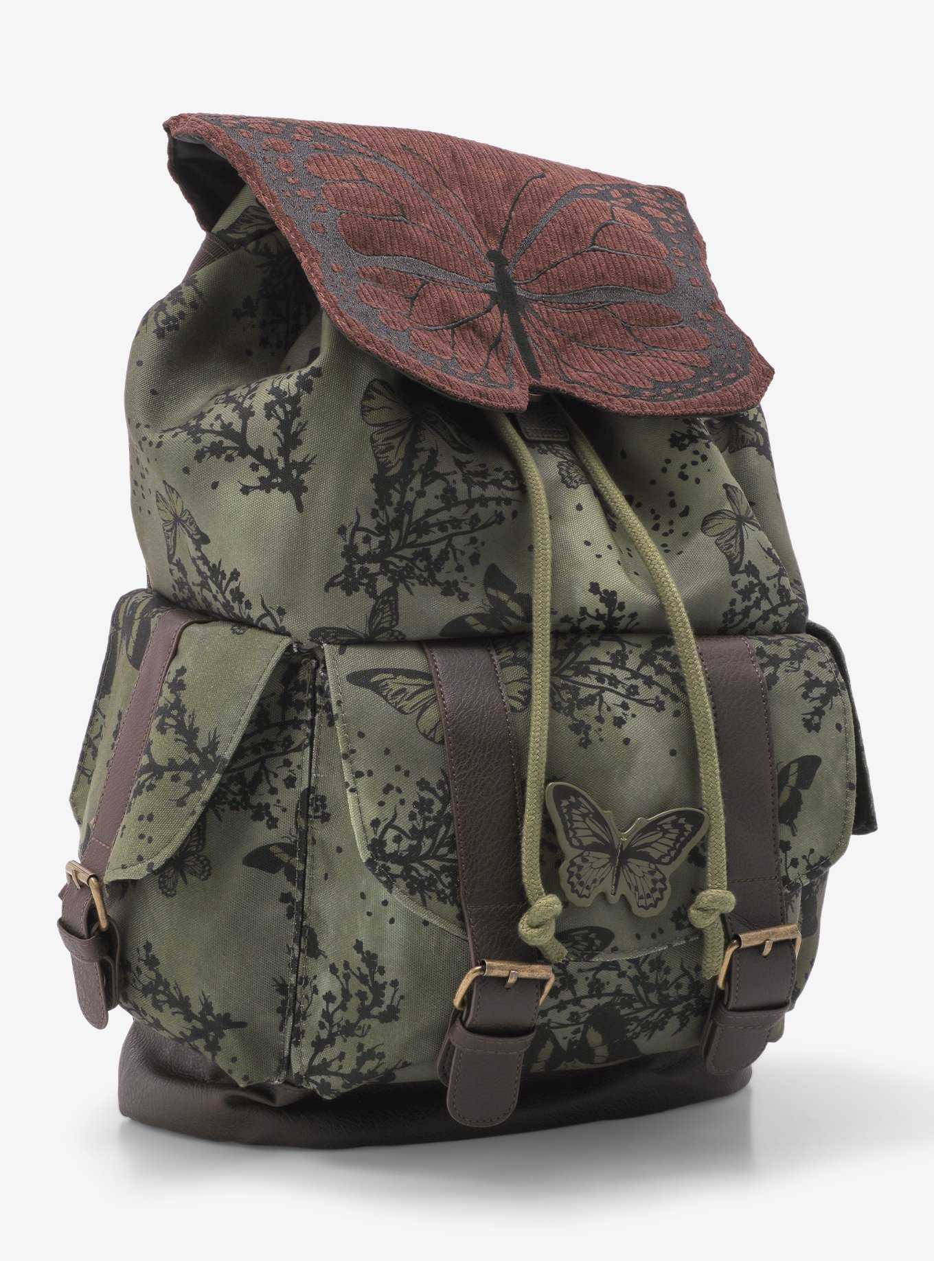 Butterfly Grunge Slouch Backpack, , hi-res
