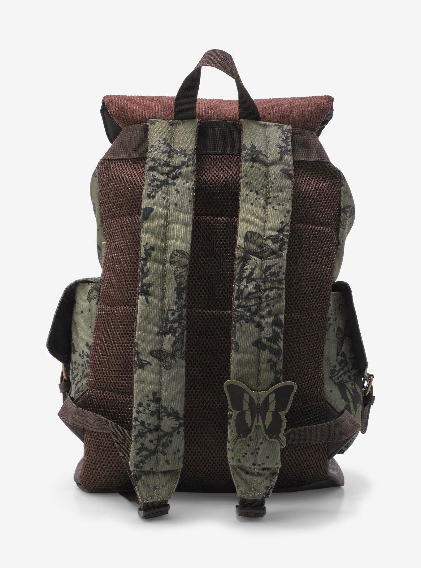 Butterfly Grunge Slouch Backpack, , alternate