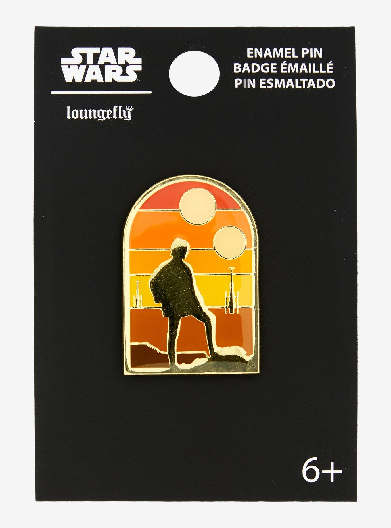 Loungefly Star Wars Luke Silhouette Enamel Pin - BoxLunch Exclusive, , alternate