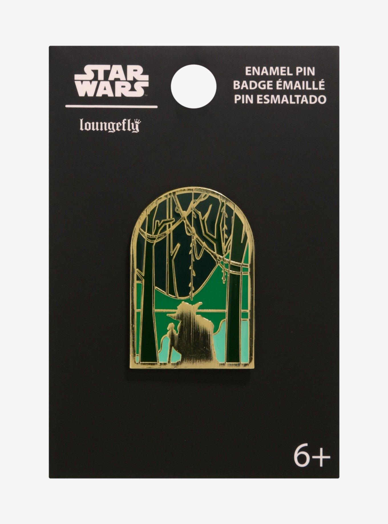 Loungefly Star Wars Yoda on Dagobah Silhouette Enamel Pin - BoxLunch Exclusive, , alternate