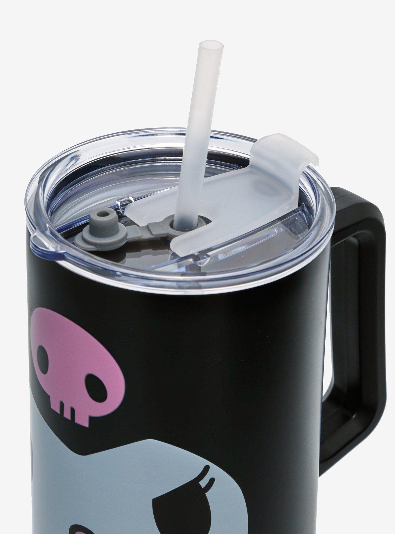 Kuromi Face Stainless Steel Travel Mug, , alternate