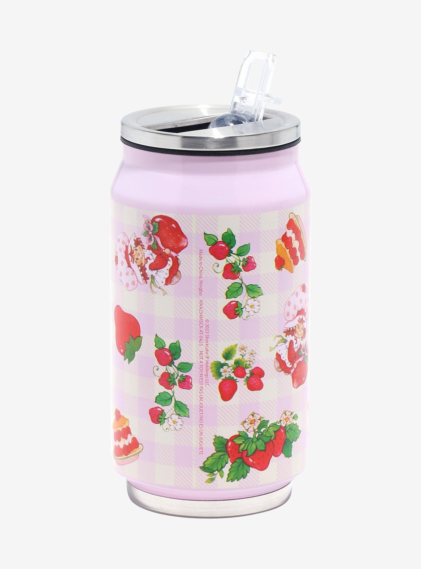 Strawberry Shortcake Gingham Soda Can Water Bottle, , alternate