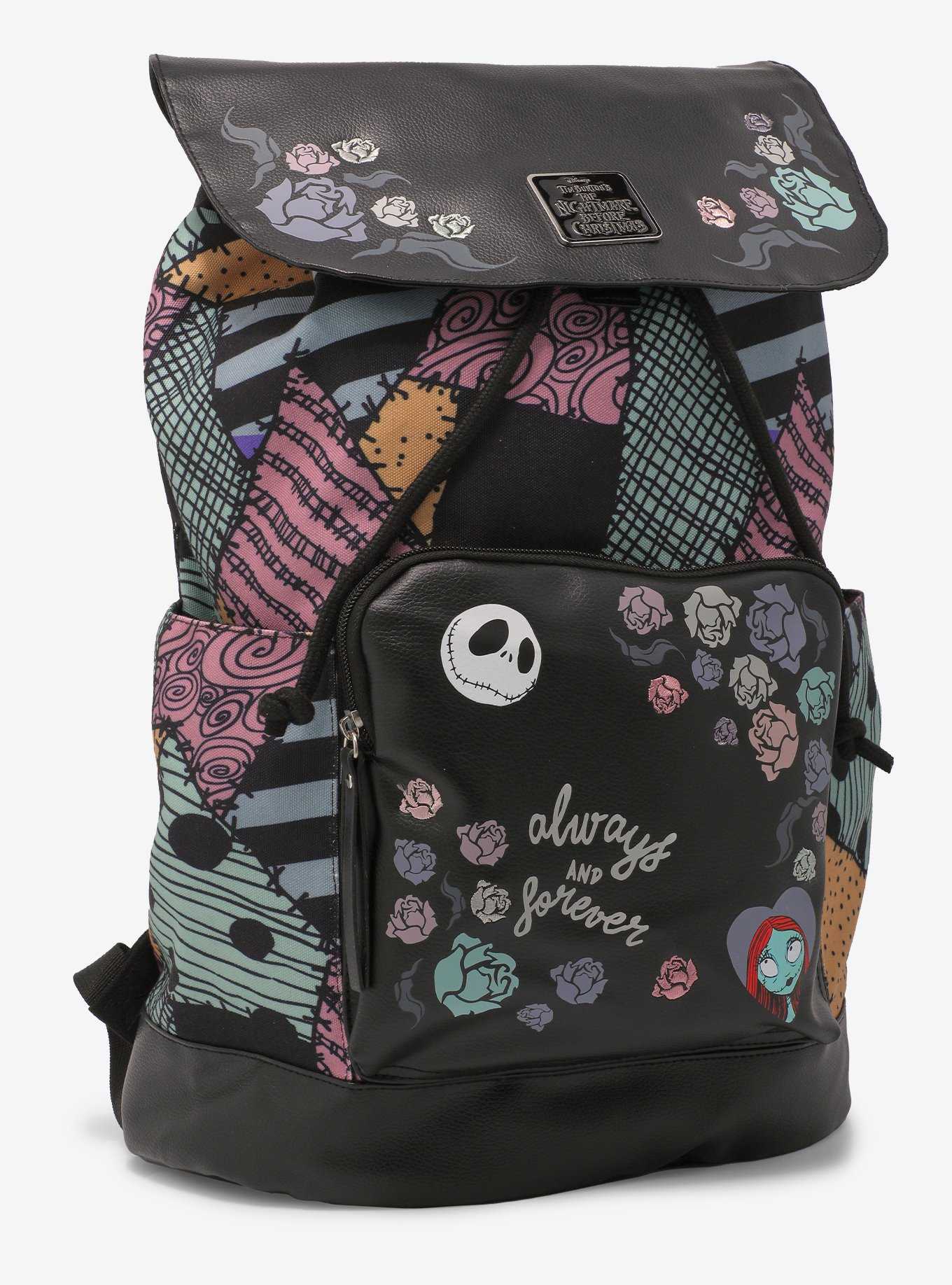 The Nightmare Before Christmas Sally Patchwork Slouch Backpack, , hi-res