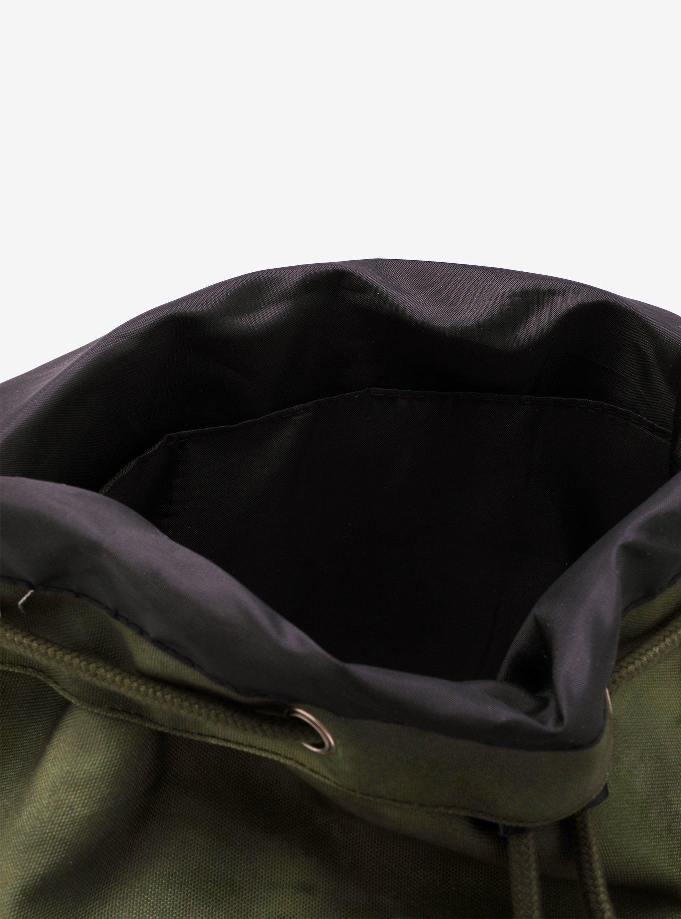 Star Green Grunge Slouch Backpack, , alternate