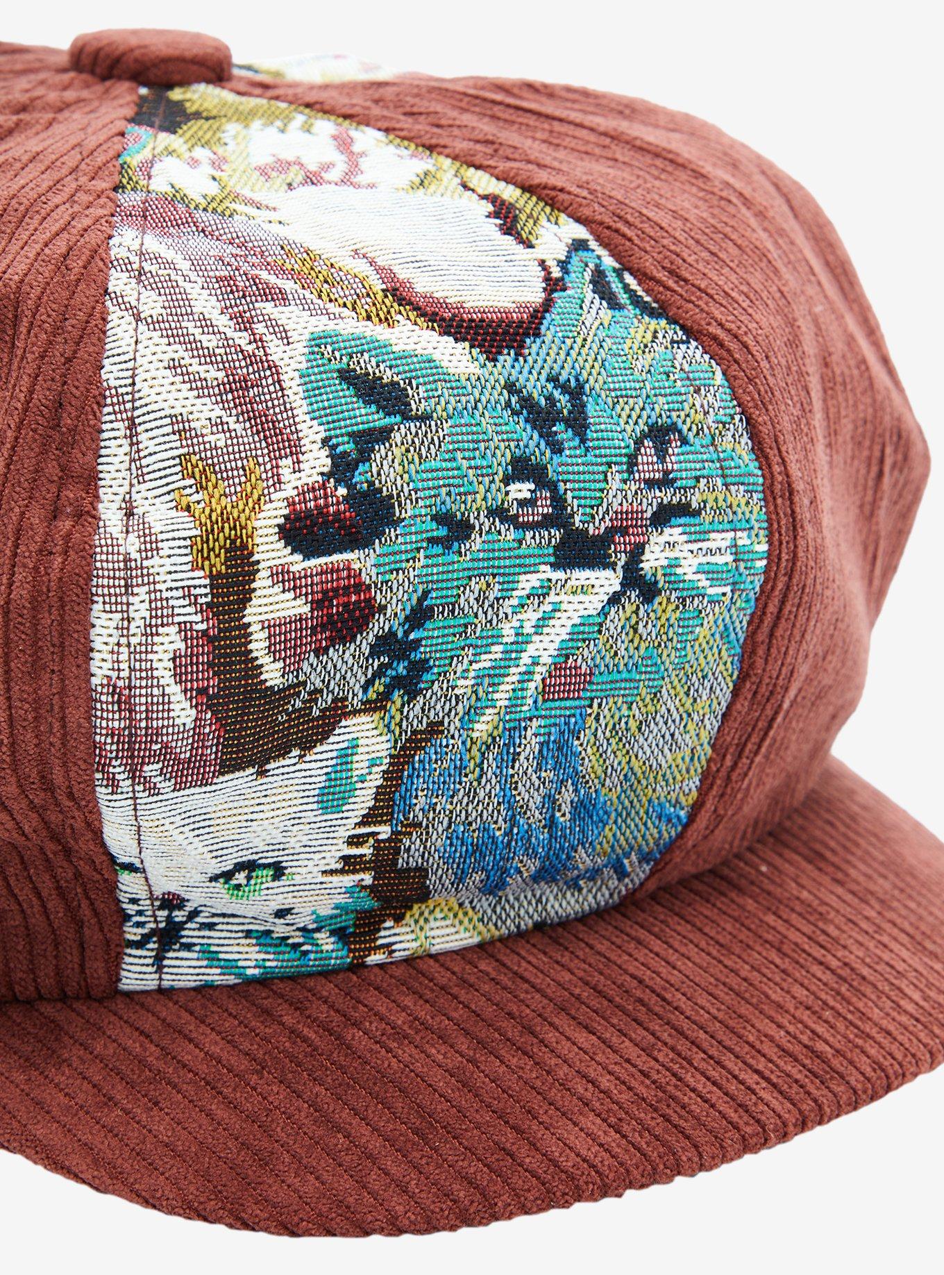 Corduroy Cat Tapestry Patchwork Cabbie Hat, , alternate