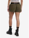 Social Collision® Army Green Star Belted Girls Cargo Shorts, NAVY, alternate