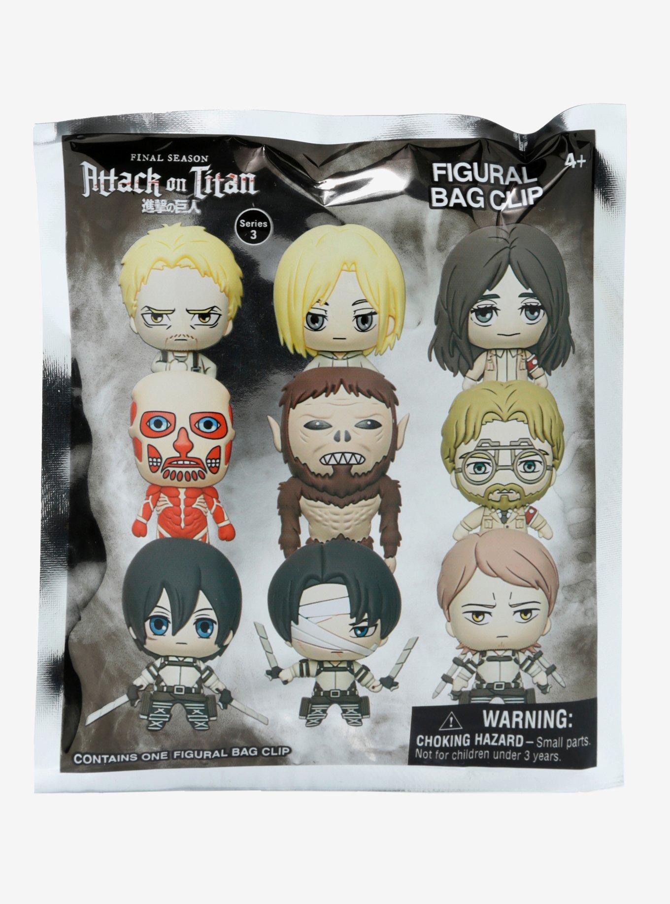 Attack on Titan Characters Series 3 Blind Bag Figural Bag Clip, , alternate