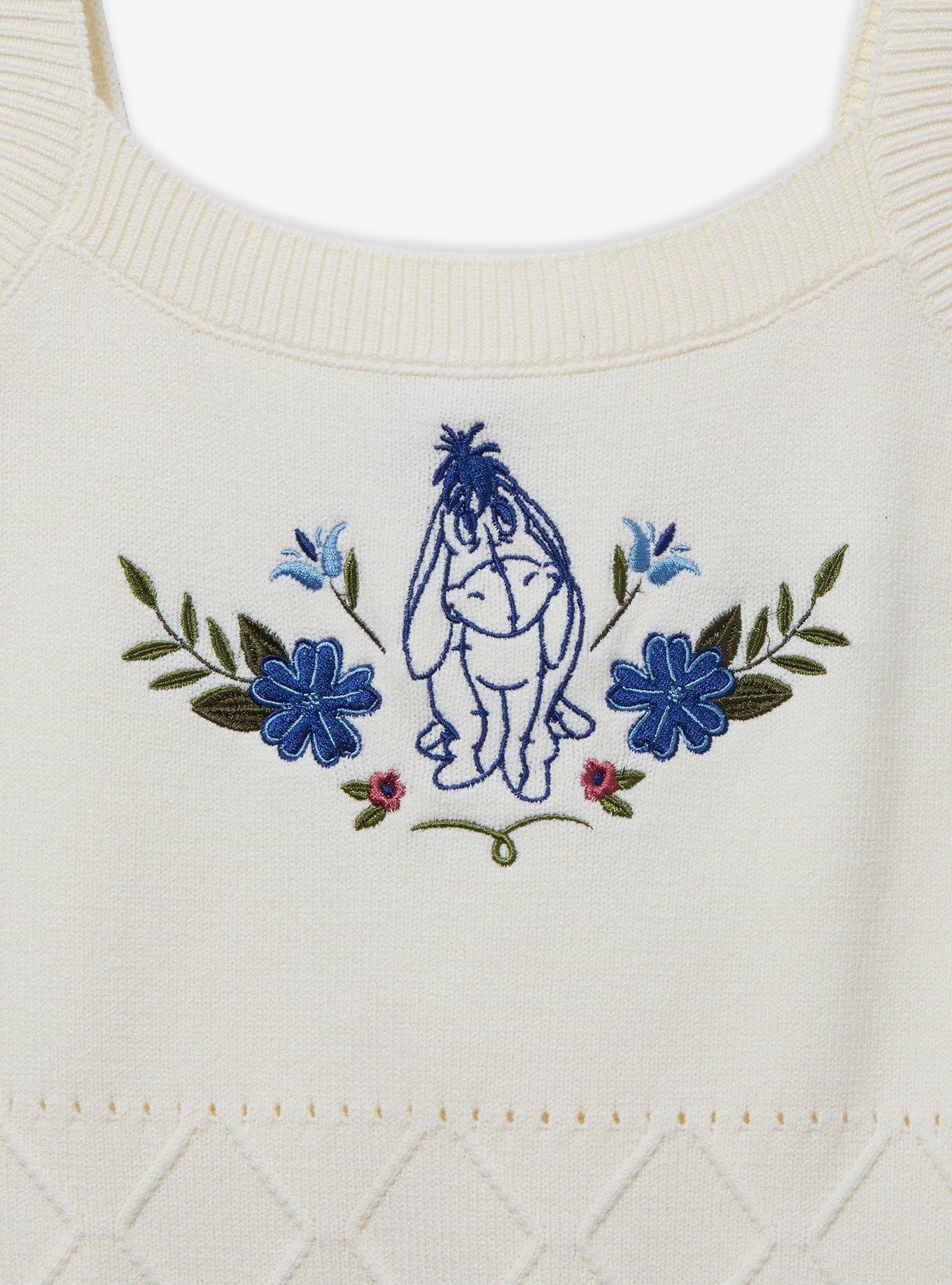 Disney Winnie The Pooh Eeyore Embroidered Knit Tank Top, MULTI, alternate