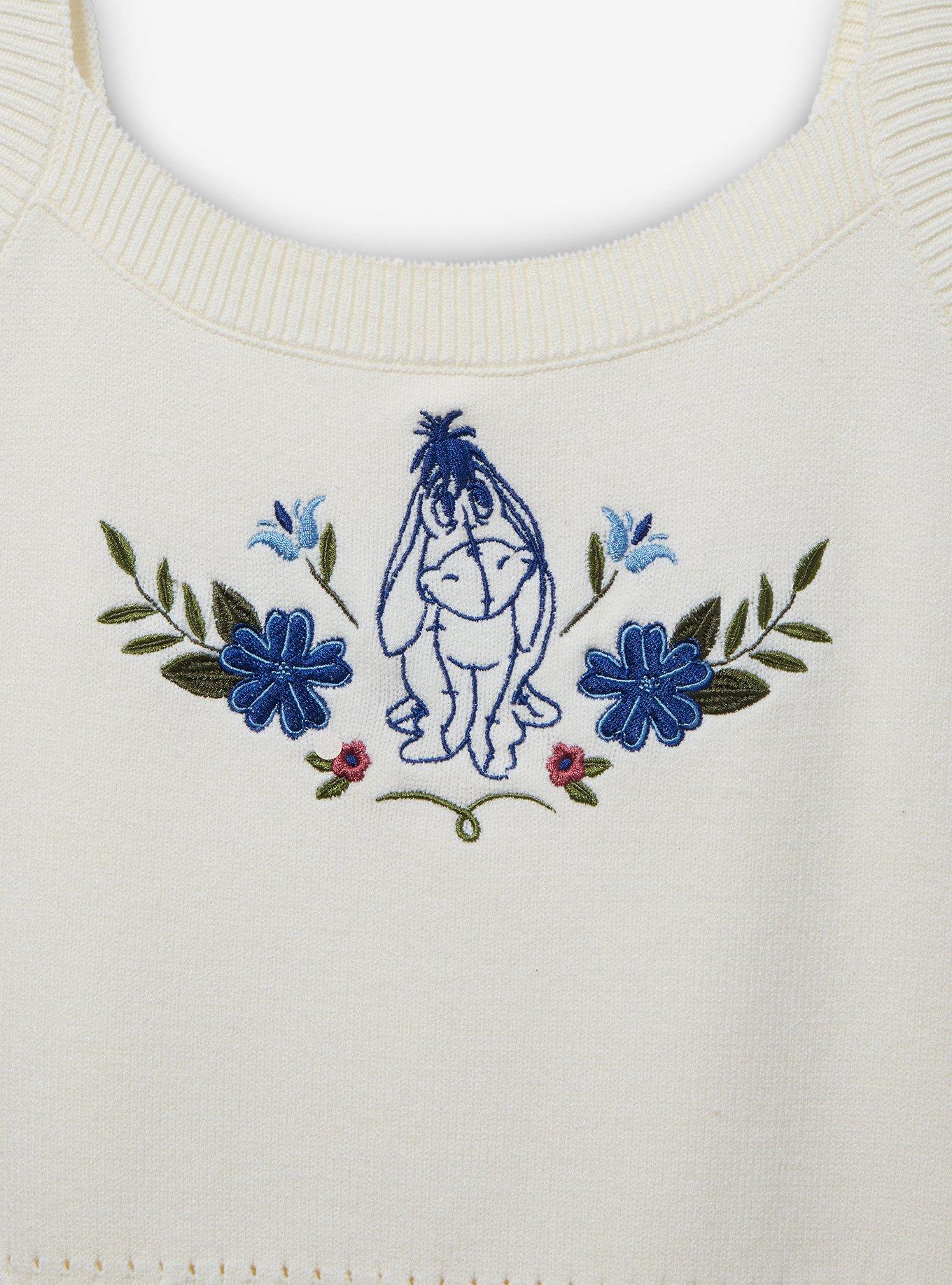 Disney Winnie The Pooh Eeyore Embroidered Knit Tank Top Plus Size, MULTI, alternate