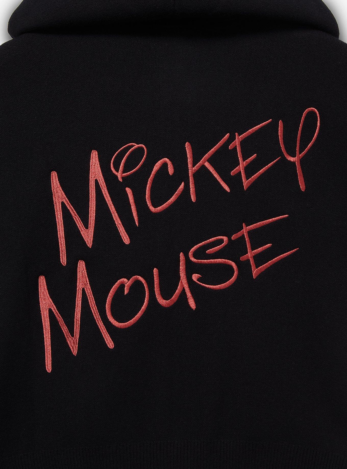 Disney Mickey Mouse Ears Knit Zip Hoodie, BLACK  RED, alternate