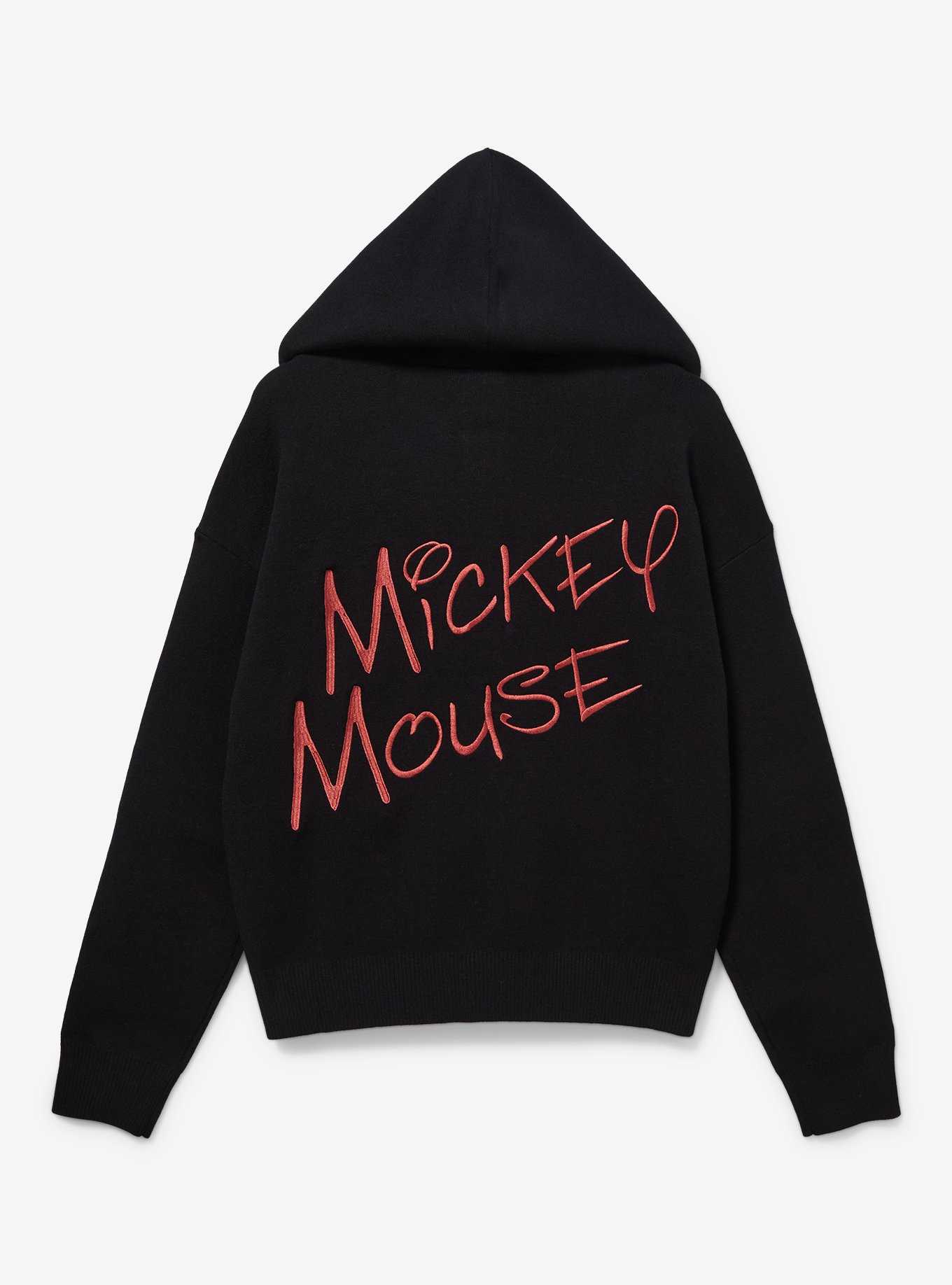 Disney Mickey Mouse Ears Knit Zip Hoodie Plus Size, , hi-res