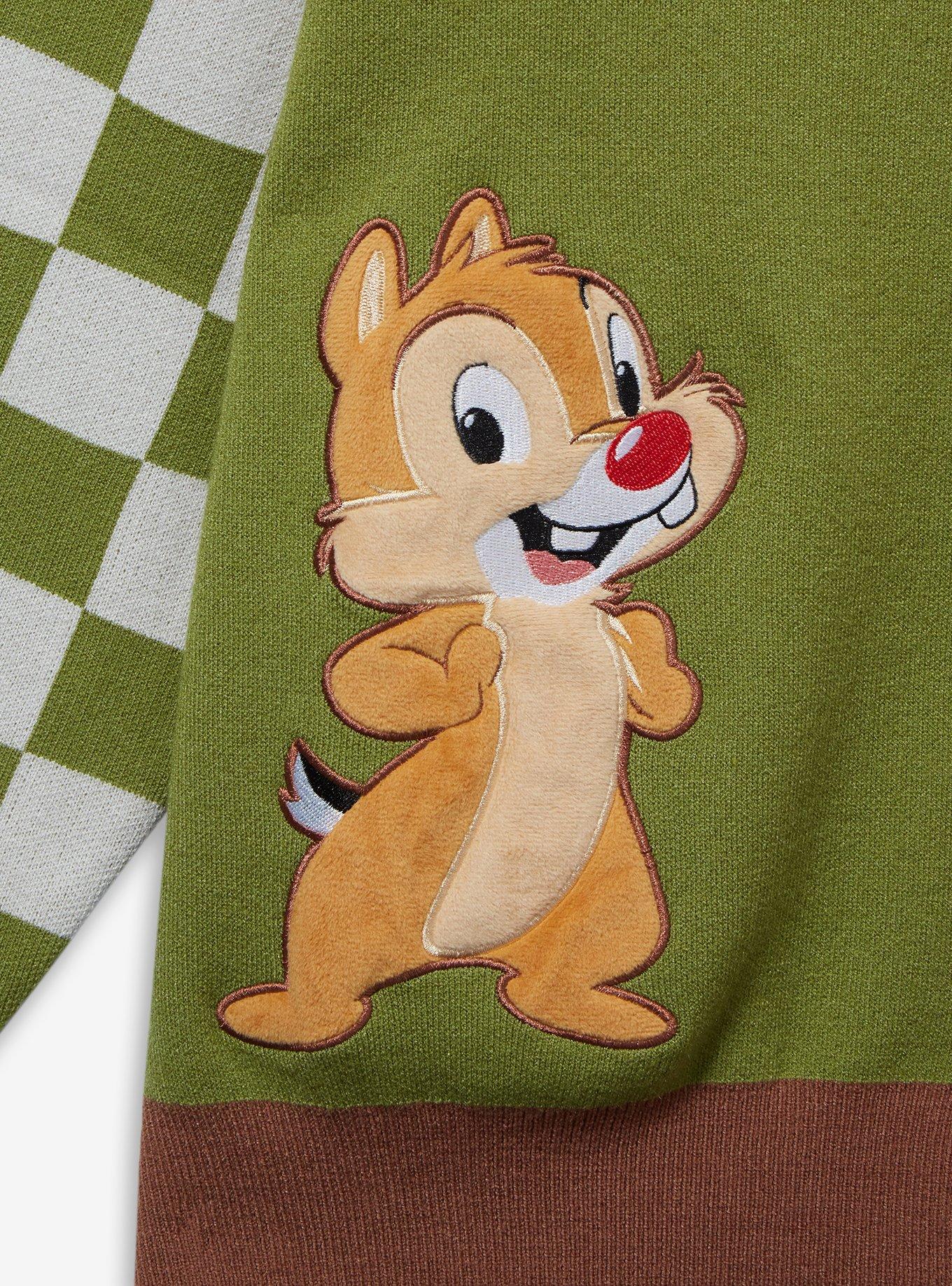 Disney Chip & Dale Acorn Color Block Crop Cardigan Plus Size, MULTI, alternate