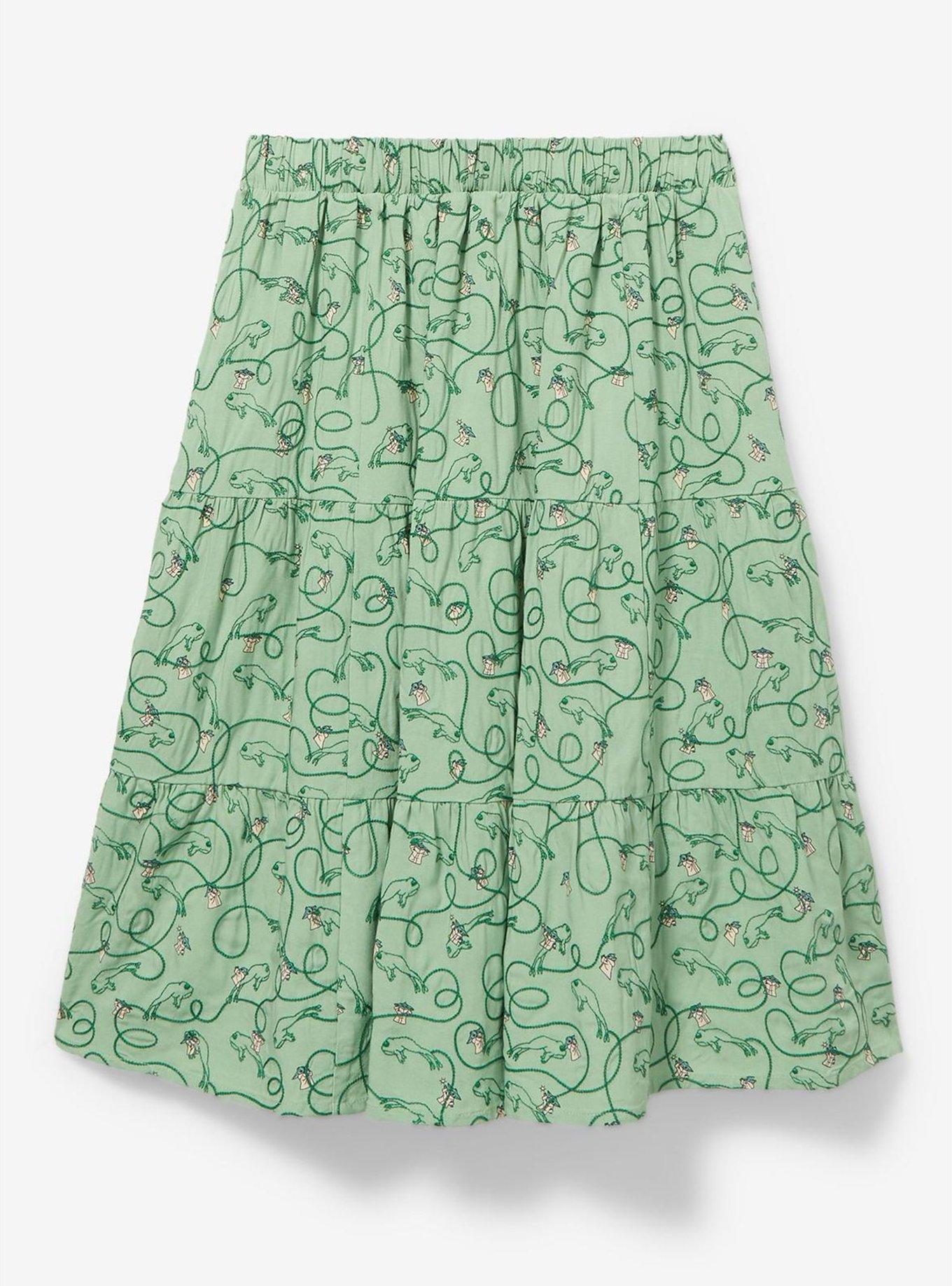 Her Universe Star Wars The Mandalorian Grogu Midi Skirt, MULTI, alternate