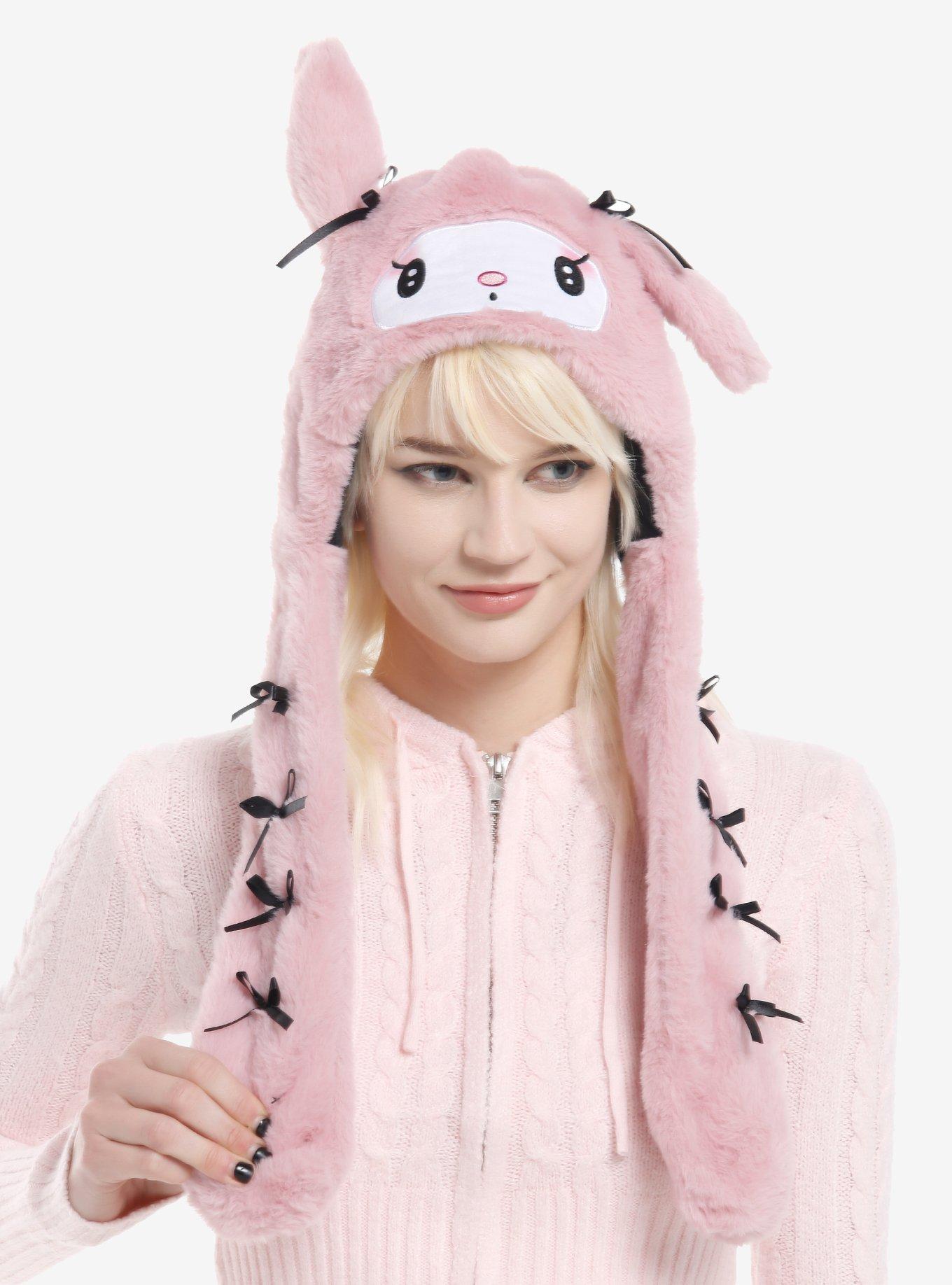 My Melody Fuzzy Tassel Beanie With Movable Ears, , alternate