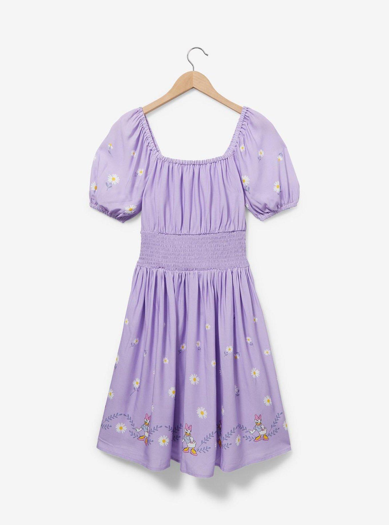 Disney Daisy Duck Smock Waist Dress, , hi-res