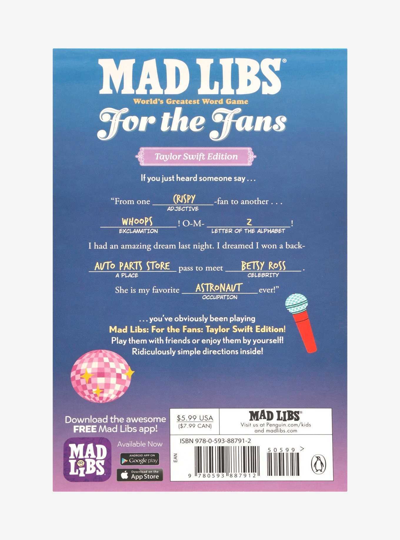 Mad Libs: For The Fans Taylor Swift Edition Book, , hi-res
