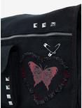 Butterfly Rib Cage Studded Messenger Bag, , alternate