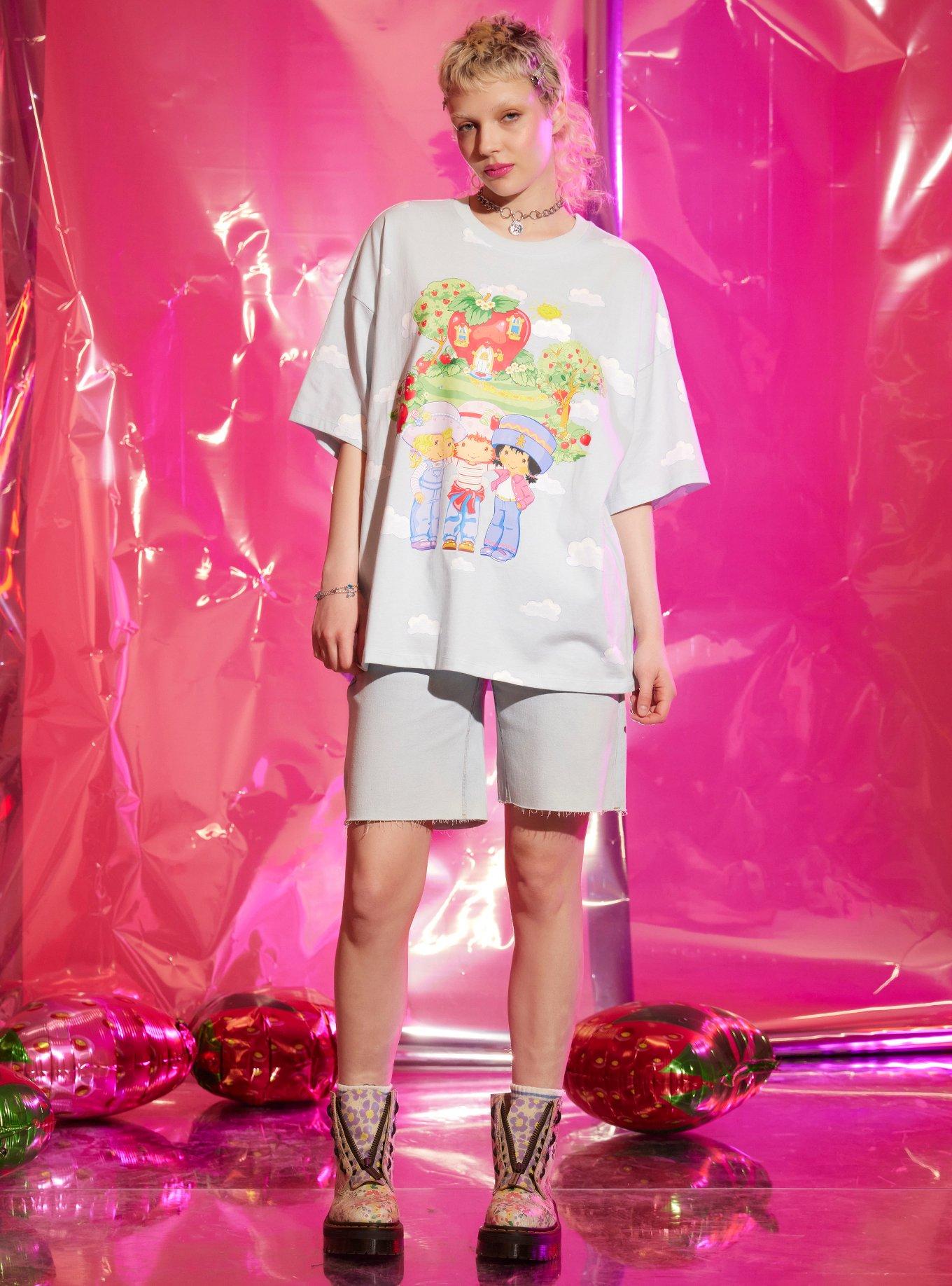 Strawberry Shortcake Trio Cloud Girls Oversized T-Shirt, , hi-res