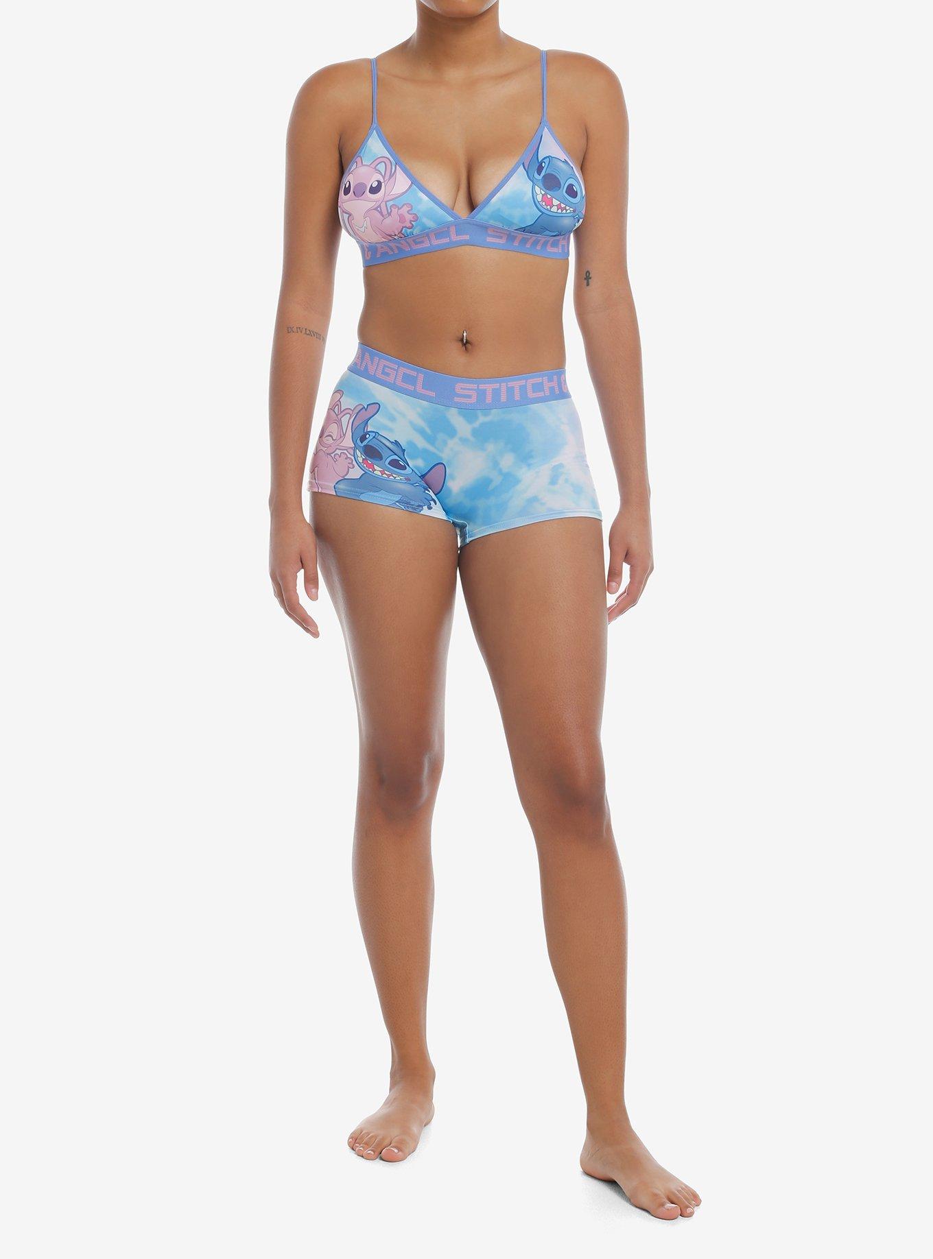 Disney Lilo & Stitch Duo Tie-Dye Bra & Boyshort Panty Set, , hi-res