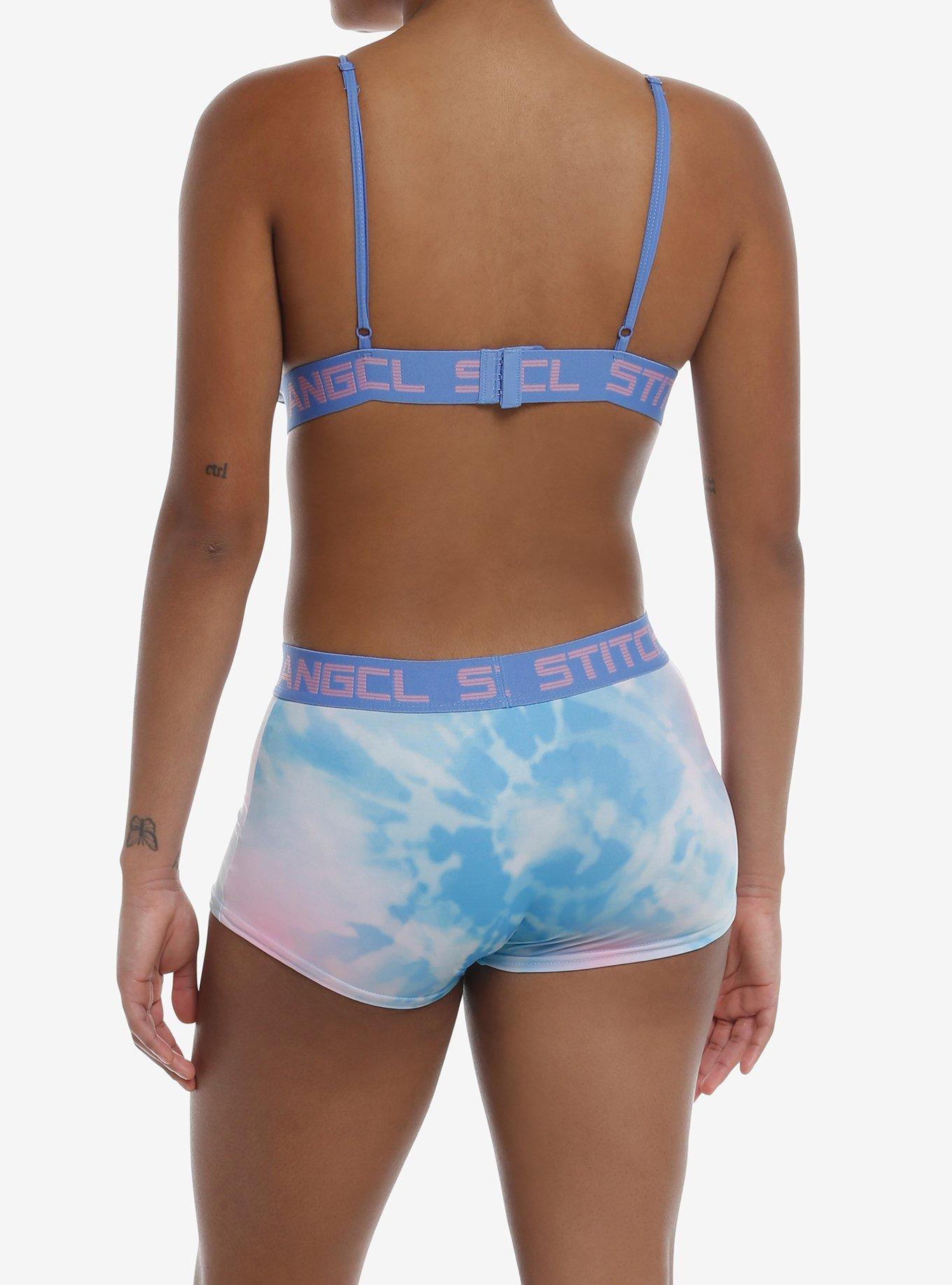 Disney Lilo & Stitch Duo Tie-Dye Bra & Boyshort Panty Set, MULTI, alternate